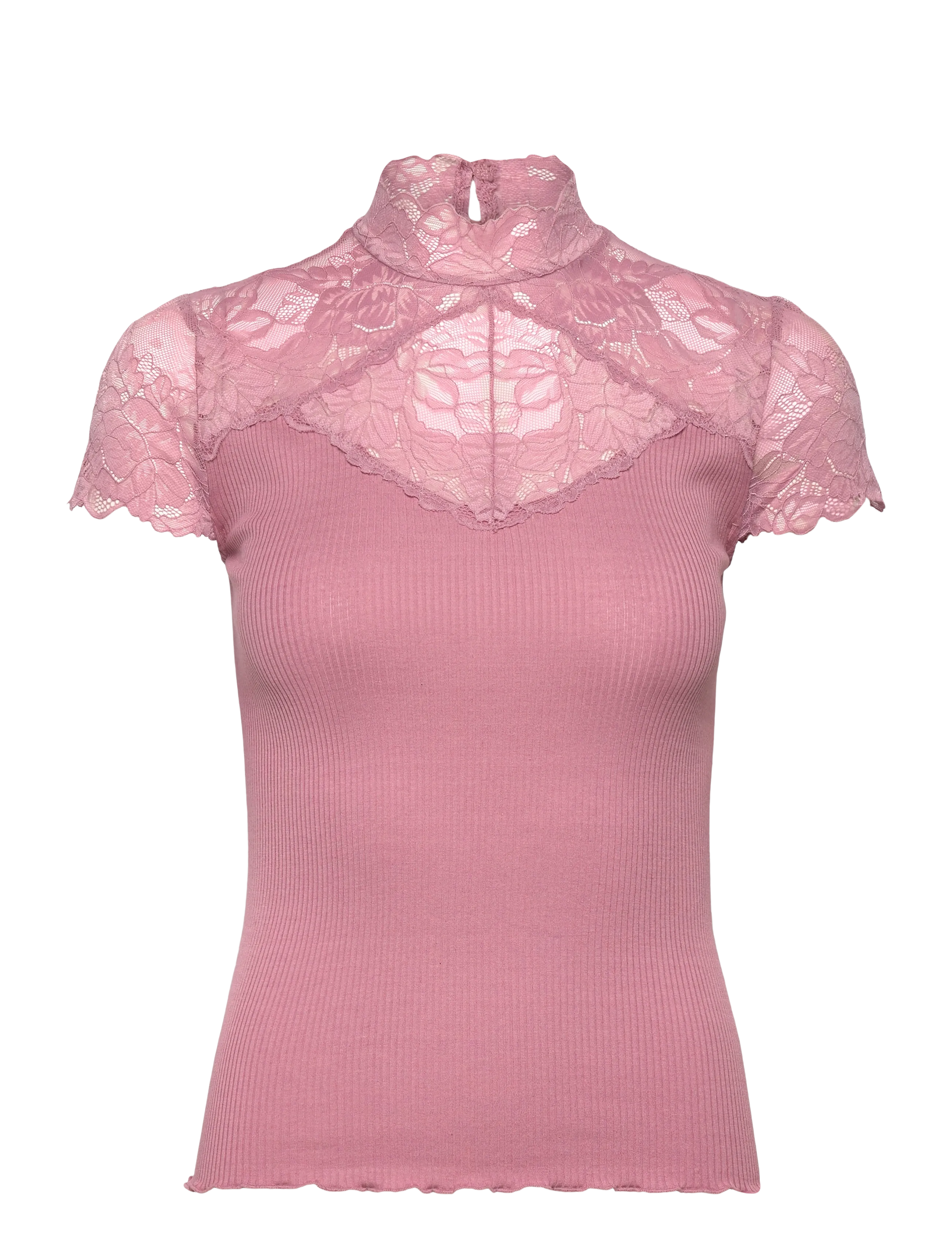 RWBeatha Silk Capsleeve Lace T-shir - NOSTALGIA ROSE