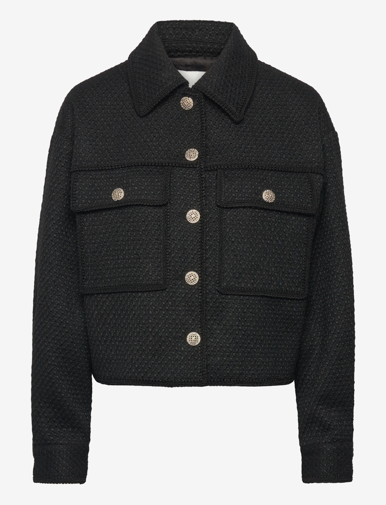 Rosemunde - RWNelly Boucle Wool Blend LS Oversi - jackor - black - 1