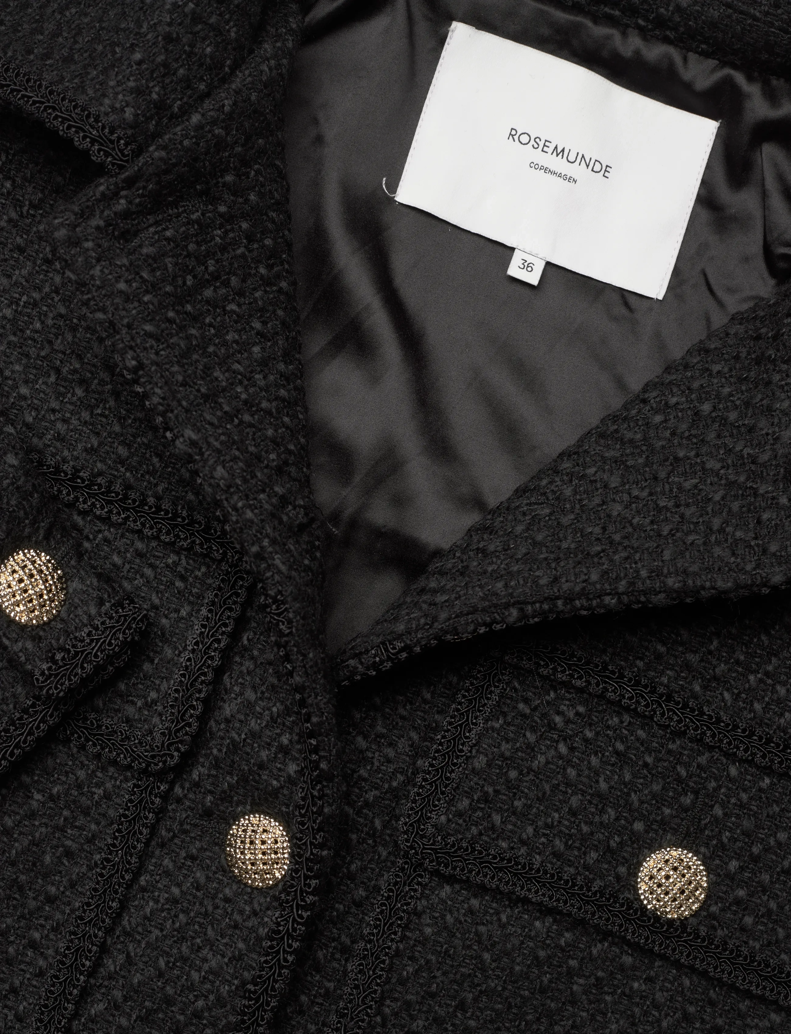 Rosemunde - RWNelly Boucle Wool Blend LS Oversi - winterjacken - black - 4