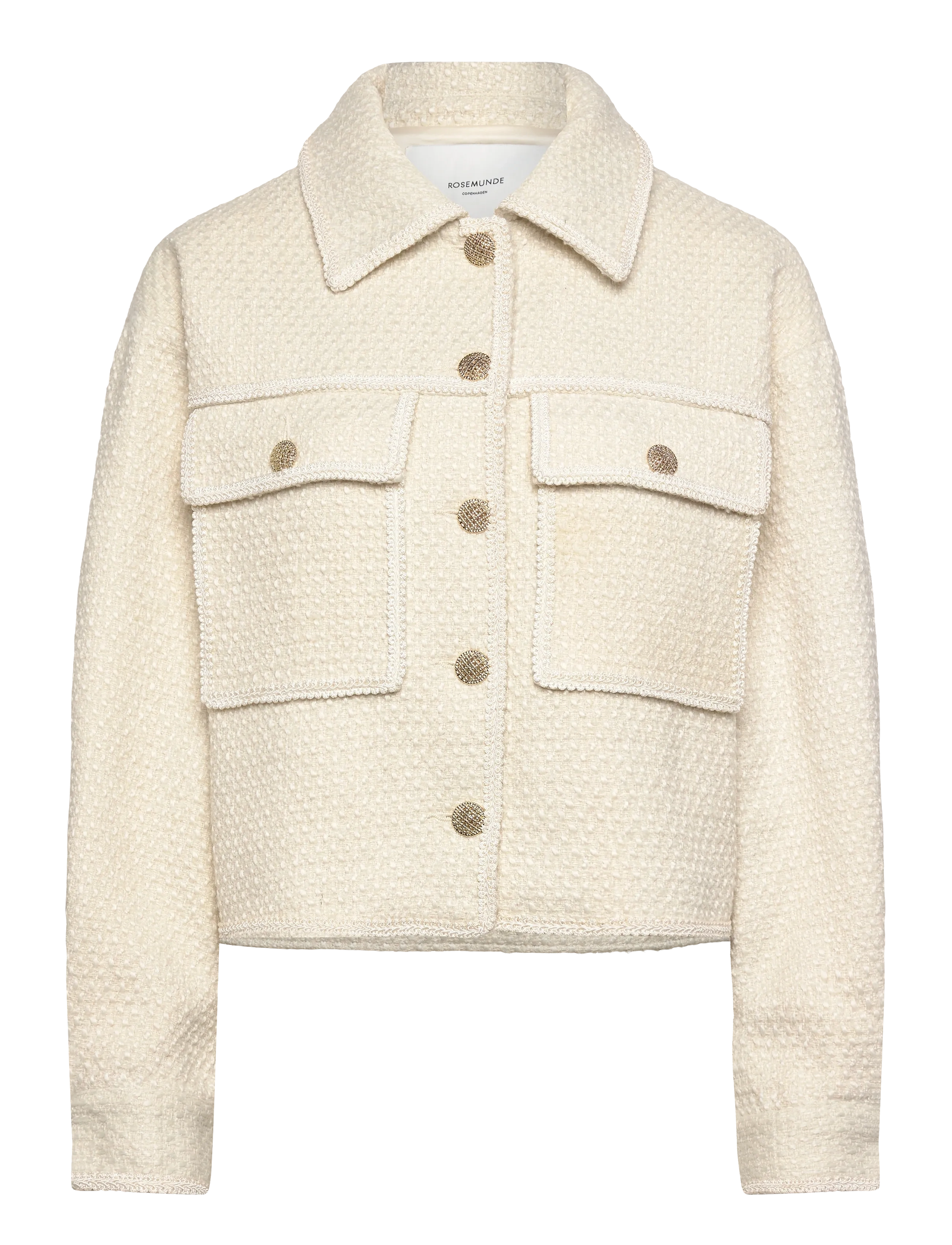 Rosemunde RWNelly Boucle Wool Blend LS Oversi - Rosemunde - IVORY / cream