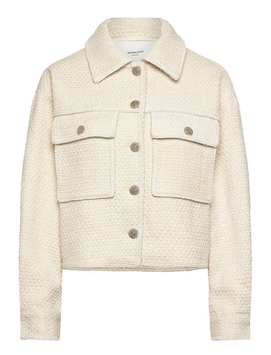 Rosemunde - RWNelly Boucle Wool Blend LS Oversi - wolljacken - ivory - 1