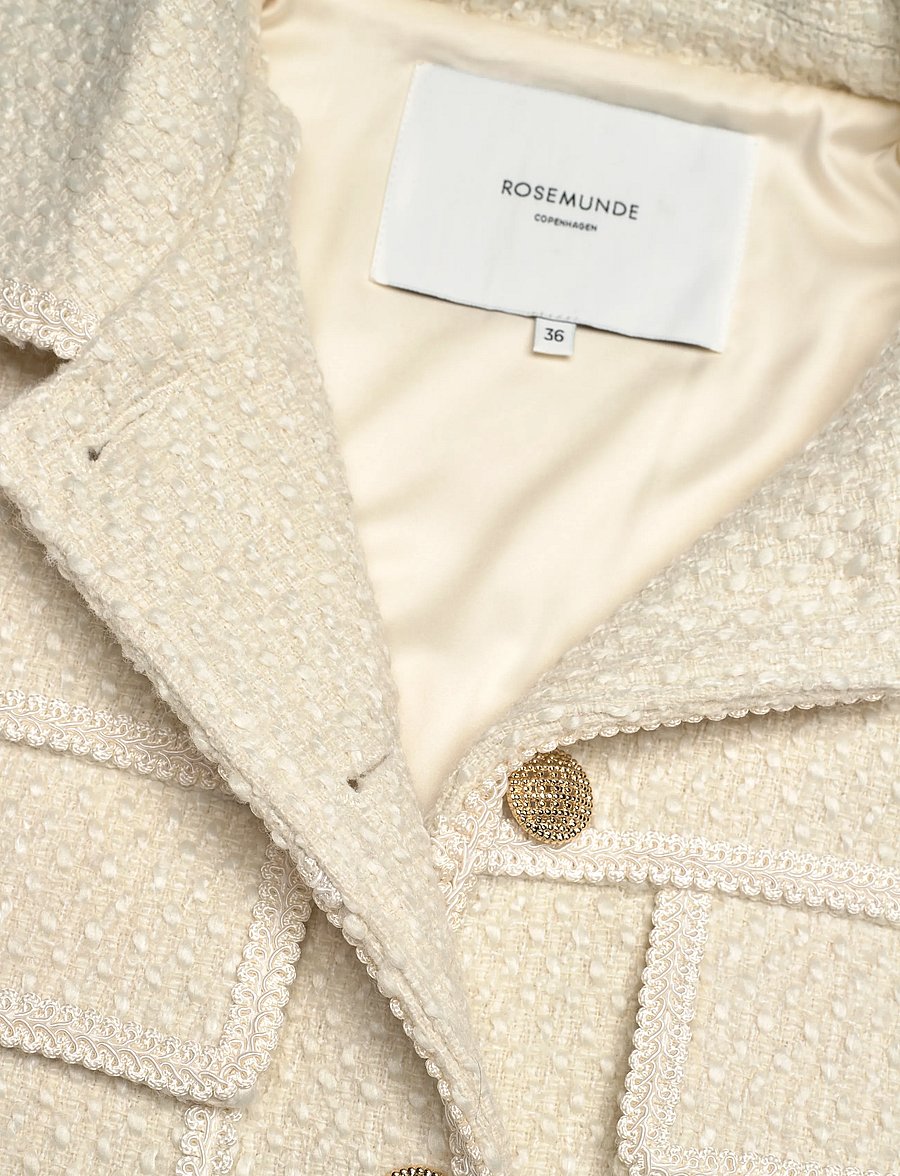 Rosemunde - RWNelly Boucle Wool Blend LS Oversi - wolljacken - ivory - 3