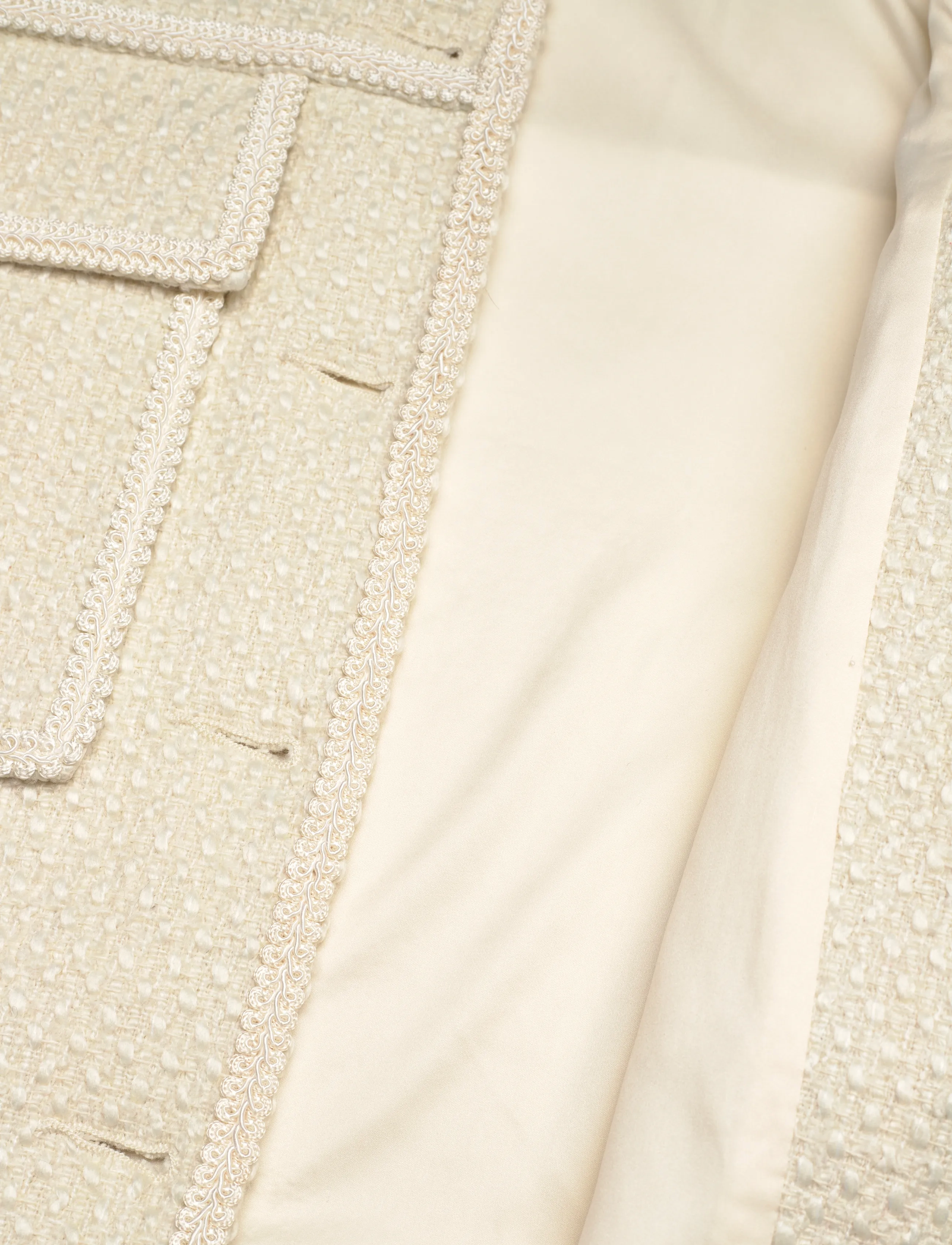 Rosemunde - RWNelly Boucle Wool Blend LS Oversi - ulljackor - ivory - 4