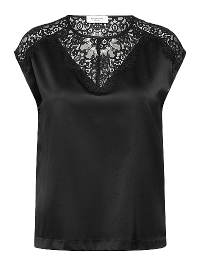 Jade Silk Sl Lace Top - æRmeløSe Bluser