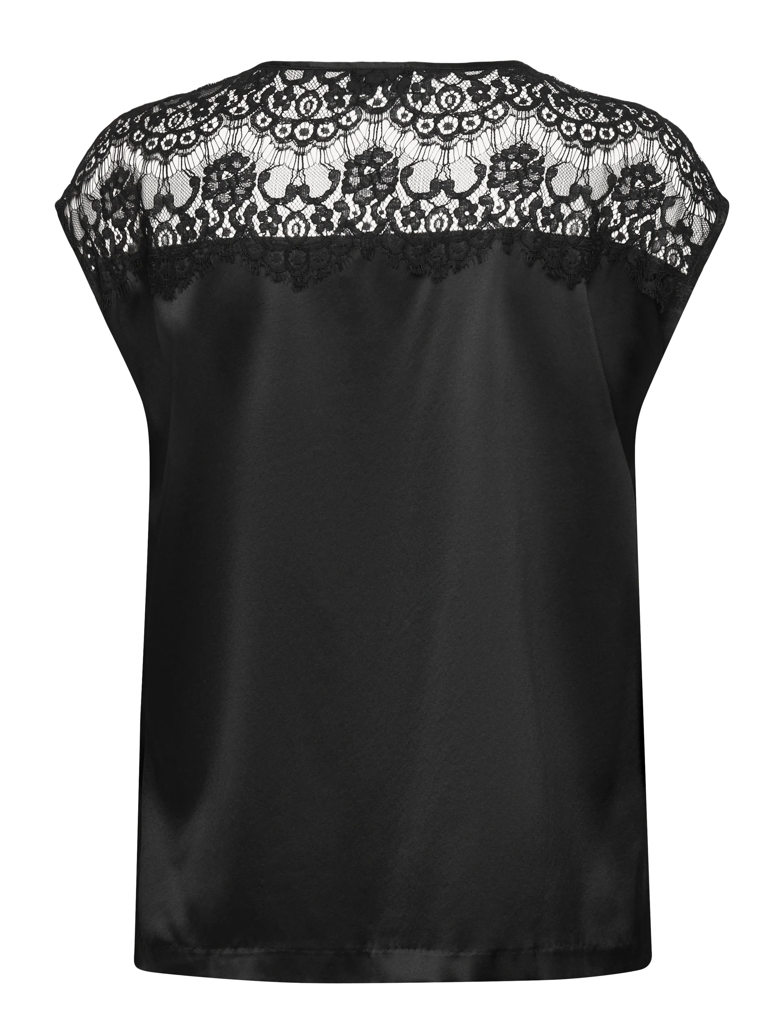 Rosemunde - RWJade Silk SL Lace Top - Ärmellose blusen - black - 1