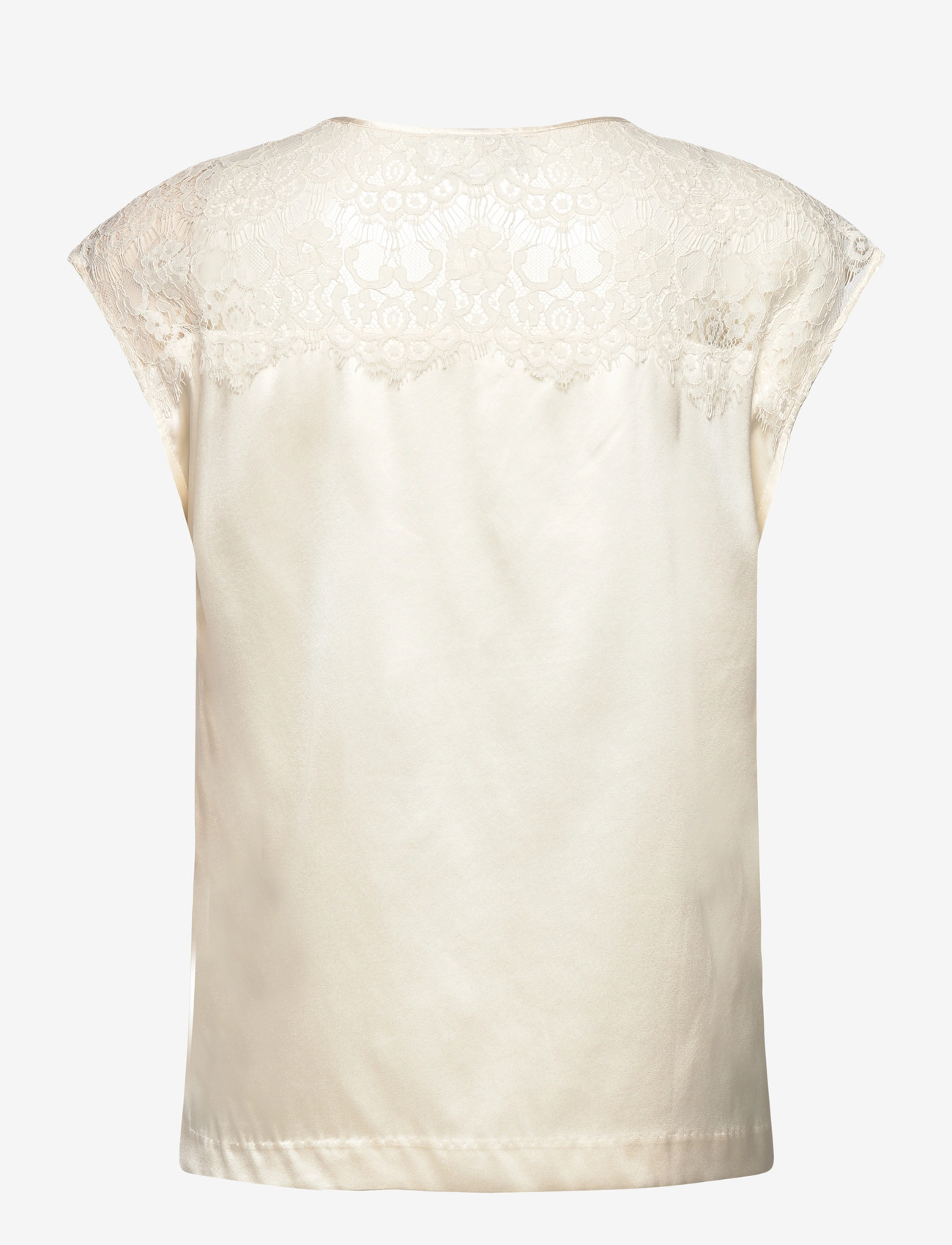 Rosemunde - RWJade Silk SL Lace Top - varrukateta pluusid - ivory - 1