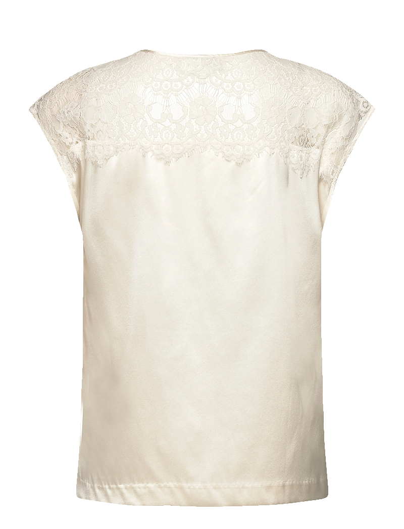 Rosemunde - RWJade Silk SL Lace Top - varrukateta pluusid - ivory - 1