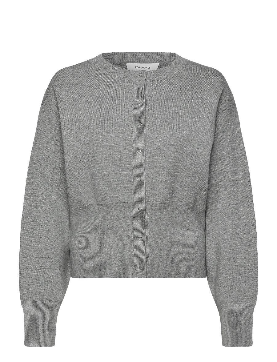 Rosemunde - RWAvar LS Cardigan - strickjacken - light grey melange - 0