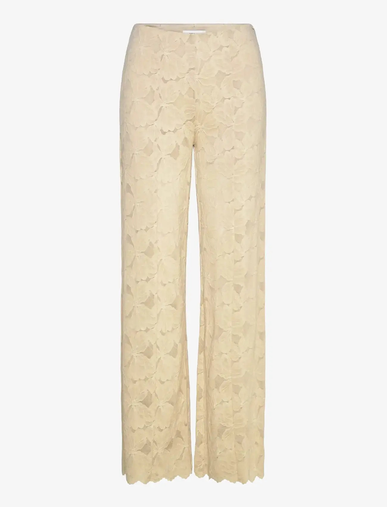 Rosemunde - RWFiona MW Lace Trousers - straight leg hosen - beige - 1