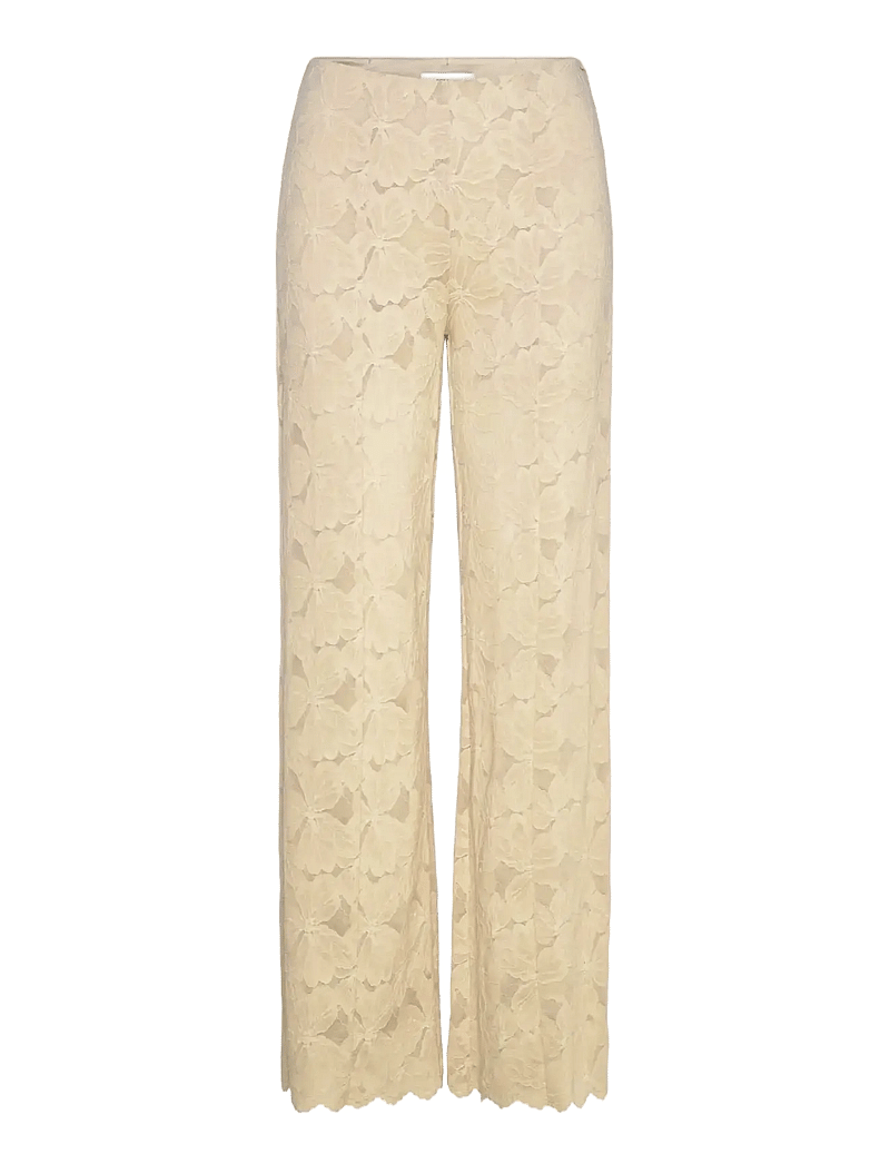 Rosemunde - RWFiona MW Lace Trousers - straight leg hosen - beige - 1