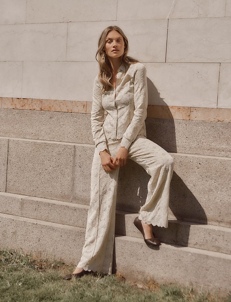 Rosemunde - RWFiona MW Lace Trousers - straight leg hosen - beige - 0