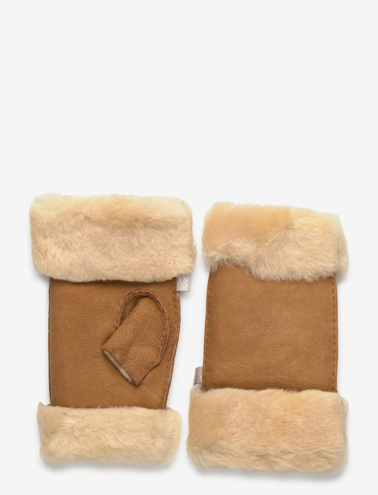 Rosemunde - RHSydney Shearling Half Mittens - luffer - almond - 0
