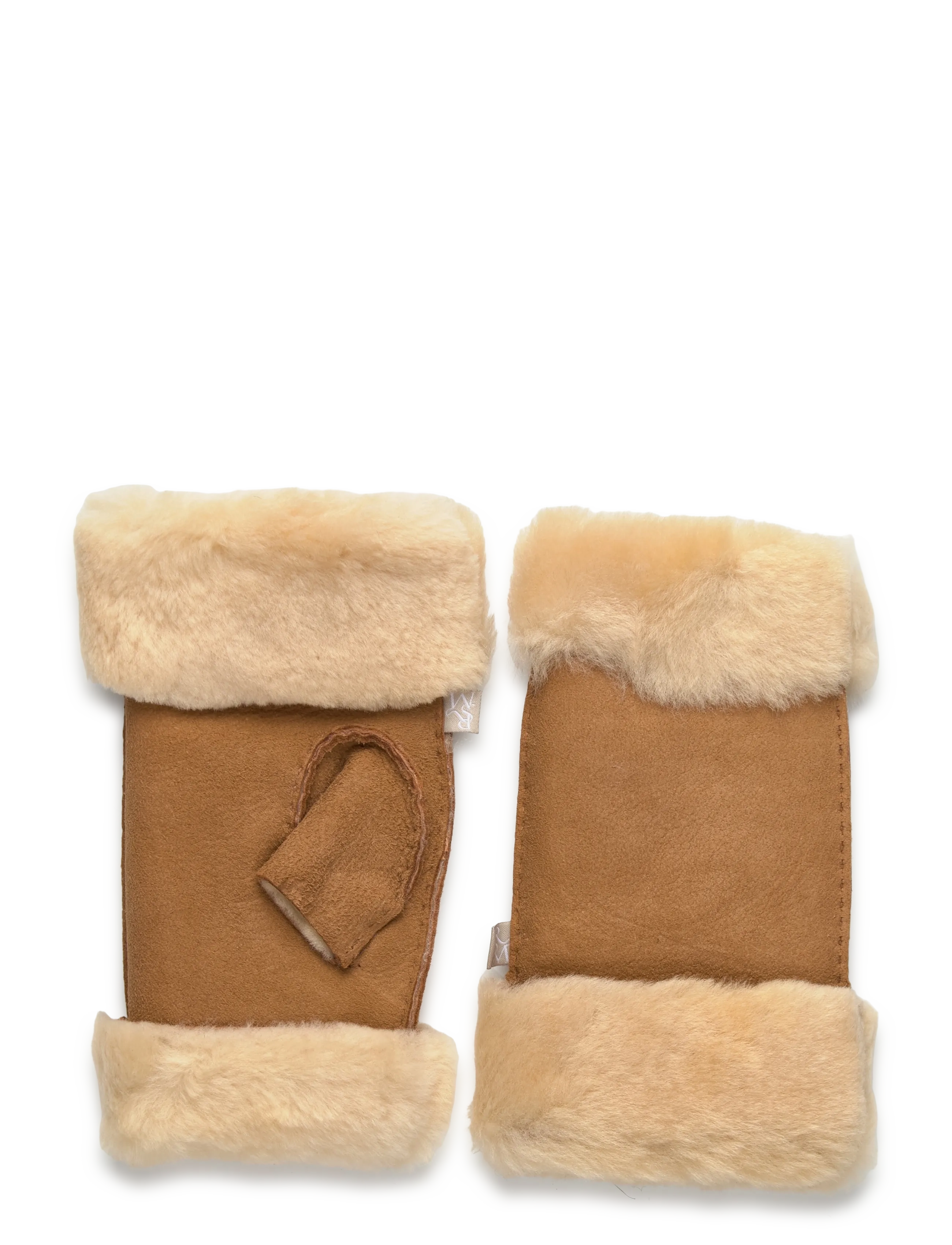 Rosemunde RHSydney Shearling Half Mittens - Mittens & gloves - ALMOND / brown