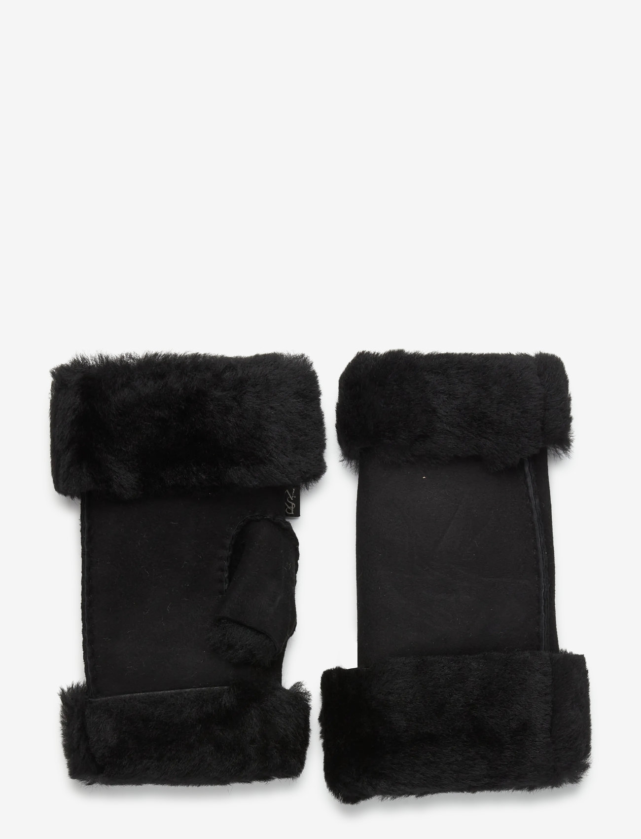 Rosemunde - RHSydney Shearling Half Mittens - luffer - black - 0