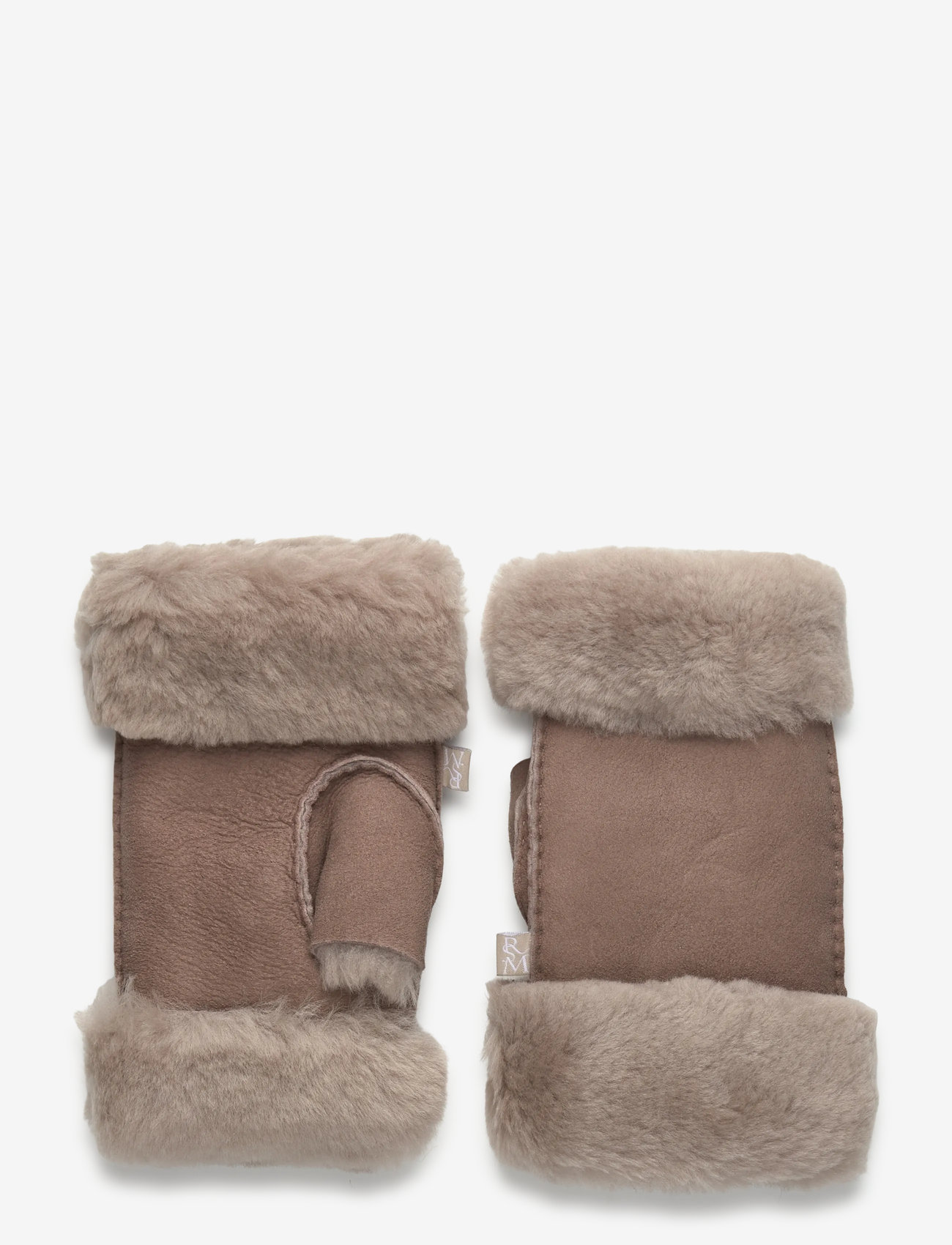Rosemunde - RHSydney Shearling Half Mittens - labakindad - elk brown - 1