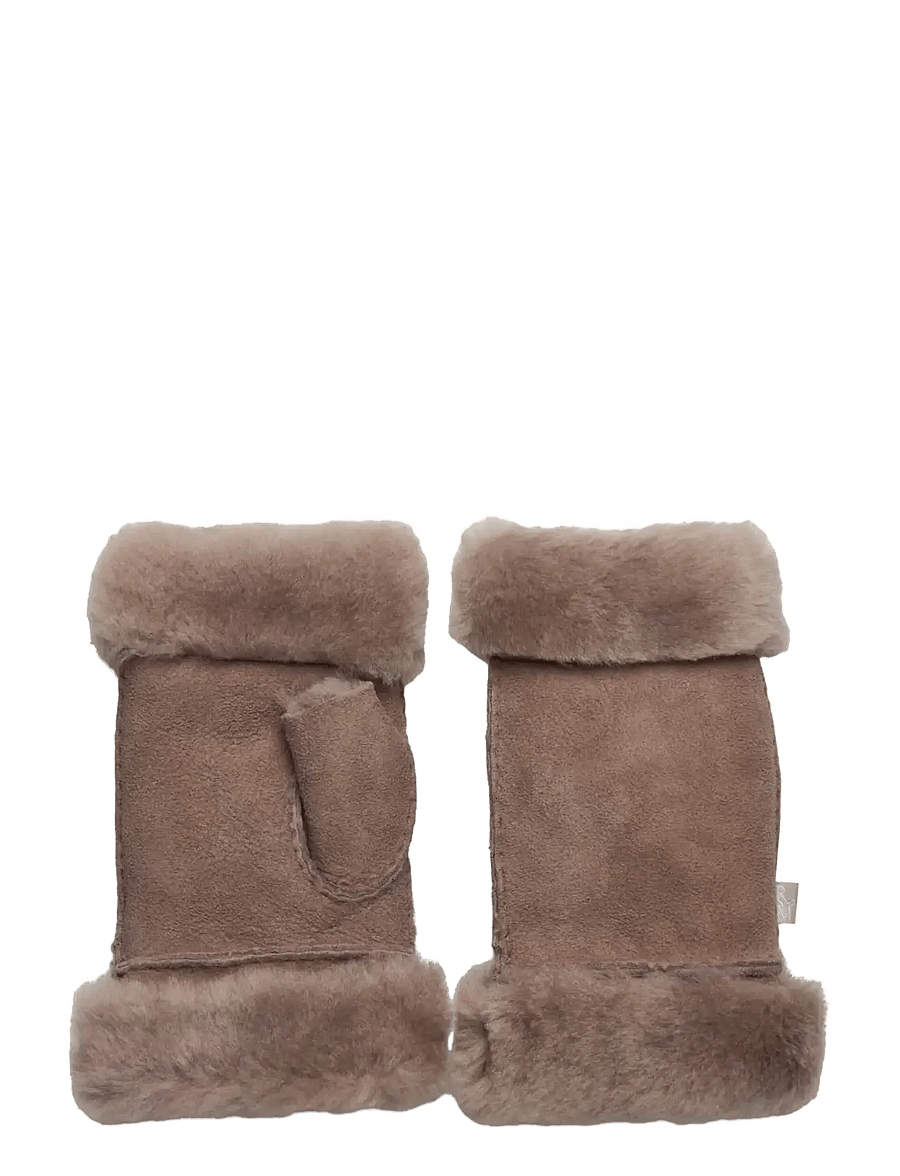 Rosemunde - RHSydney Shearling Half Mittens - skinnhandskar - elk brown - 1
