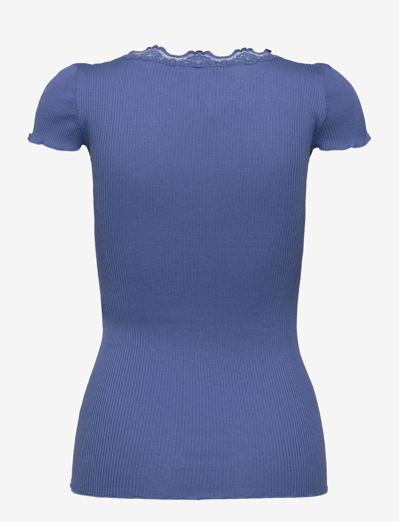 Rosemunde - RWBeatha Silk Capsleeve Button T-shirt - t-shirts - dutch blue - 2