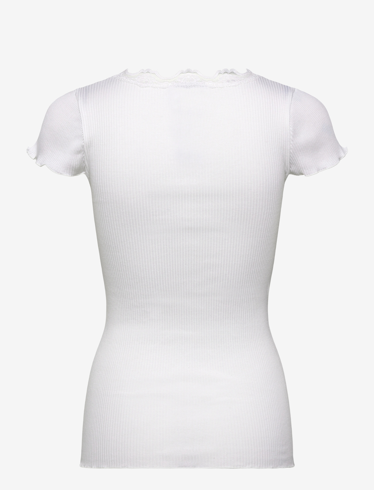 Rosemunde - RWBeatha Silk Capsleeve Button T-sh - t-shirts - new white - 1