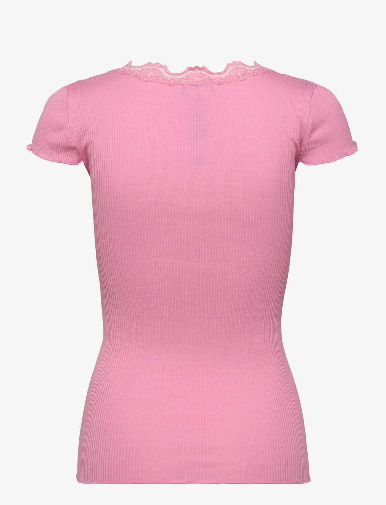 Rosemunde - RWBeatha Silk Capsleeve Button T-shirt - t-shirts - sea pink - 2