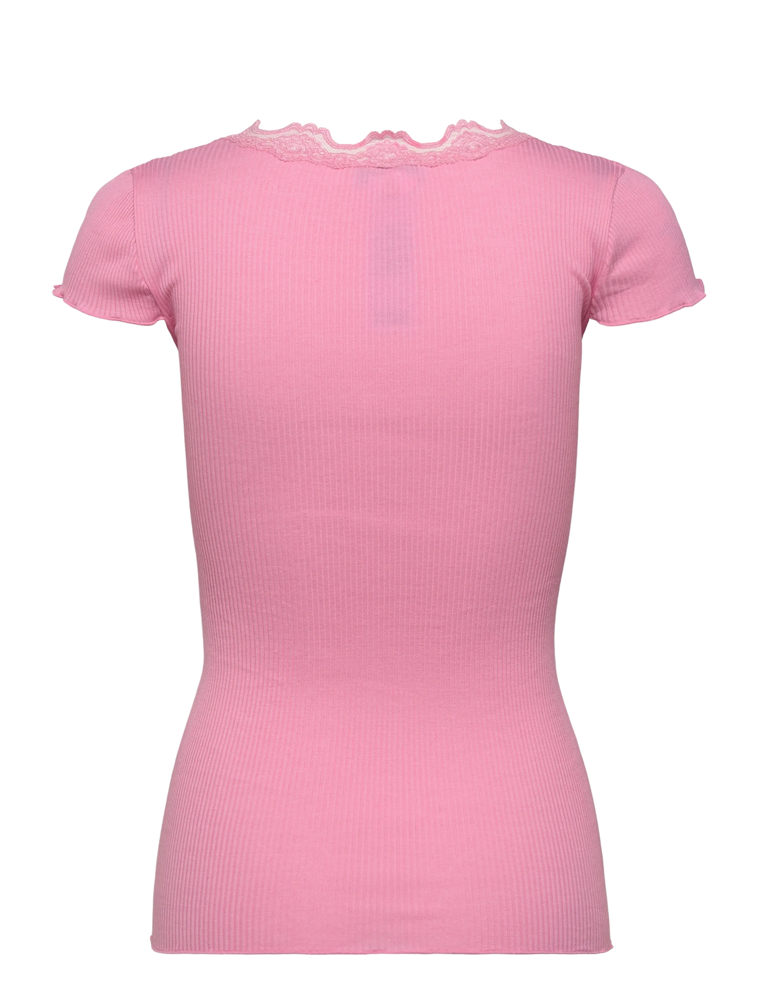 Rosemunde - RWBeatha Silk Capsleeve Button T-shirt - t-shirts - sea pink - 2