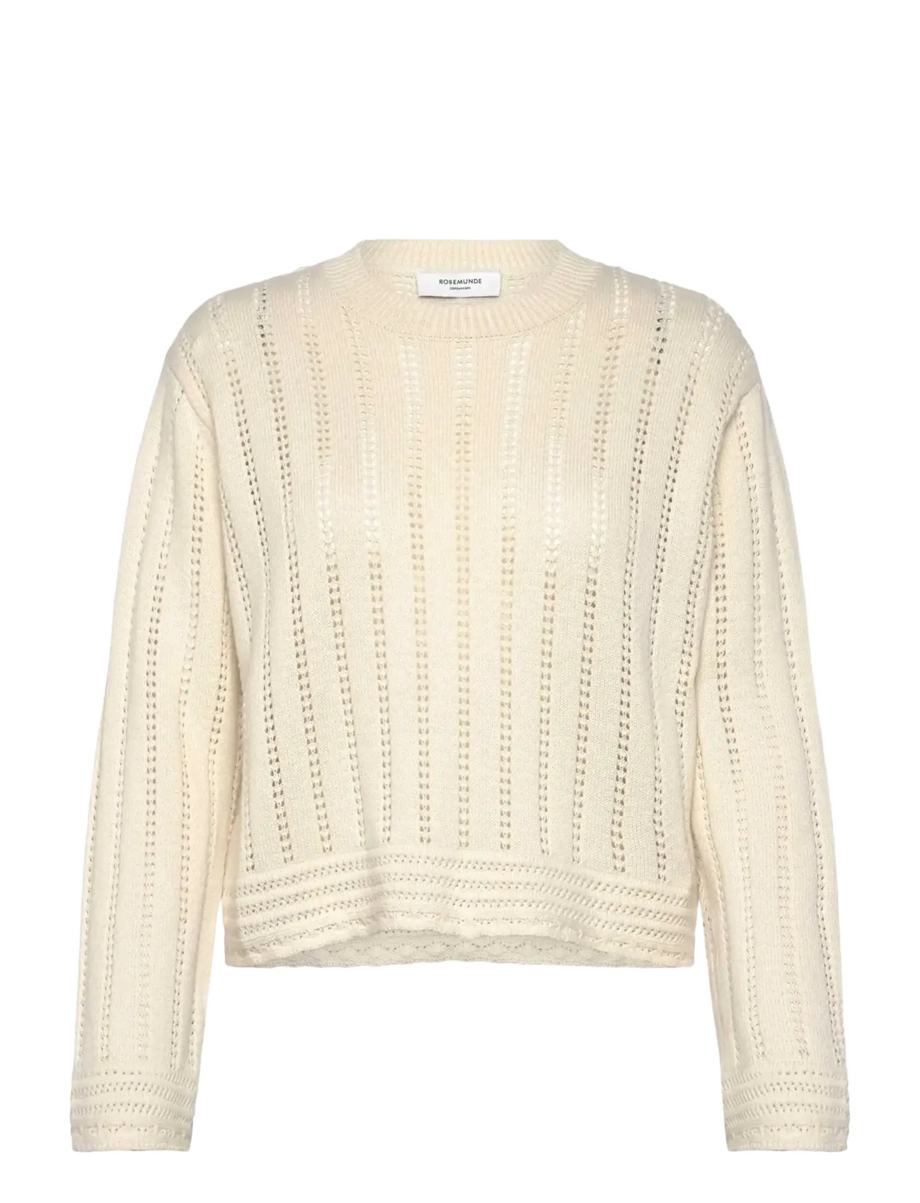 Rosemunde RWEmilie LS O-neck Pullover - Strik - TURTLEDOVE / cream