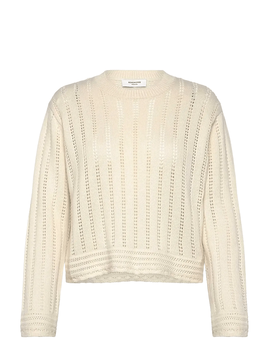 Rosemunde - RWEmilie LS O-neck Pullover - stickade tröjor - turtledove - 1