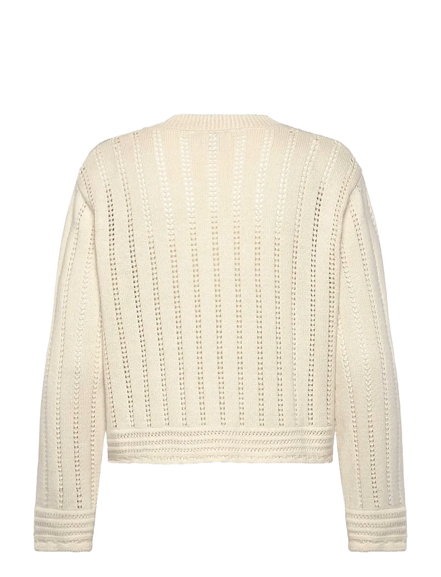 Rosemunde - RWEmilie LS O-neck Pullover - stickade tröjor - turtledove - 2