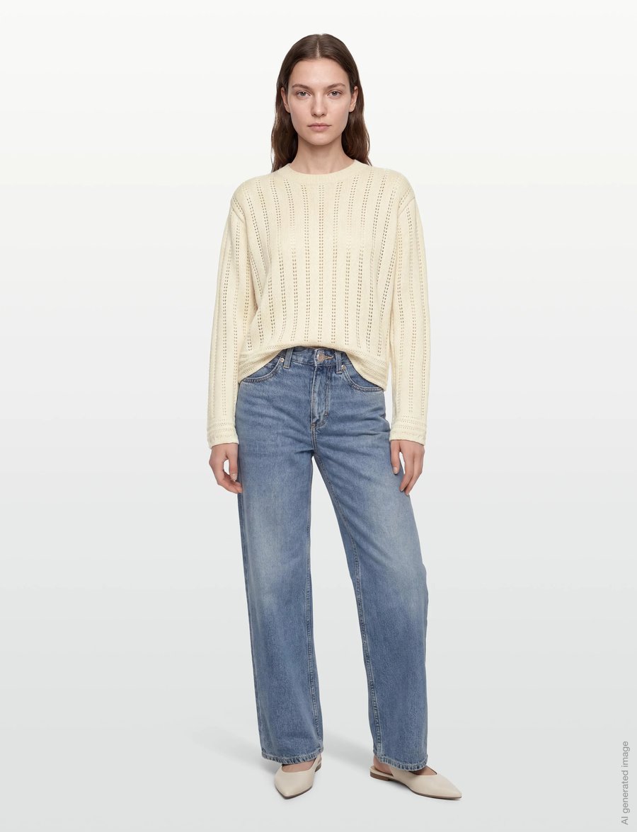 Rosemunde - RWEmilie LS O-neck Pullover - stickade tröjor - turtledove - 0