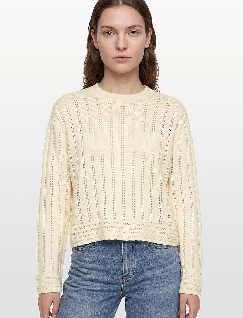 Rosemunde - RWEmilie LS O-neck Pullover - stickade tröjor - turtledove - 3