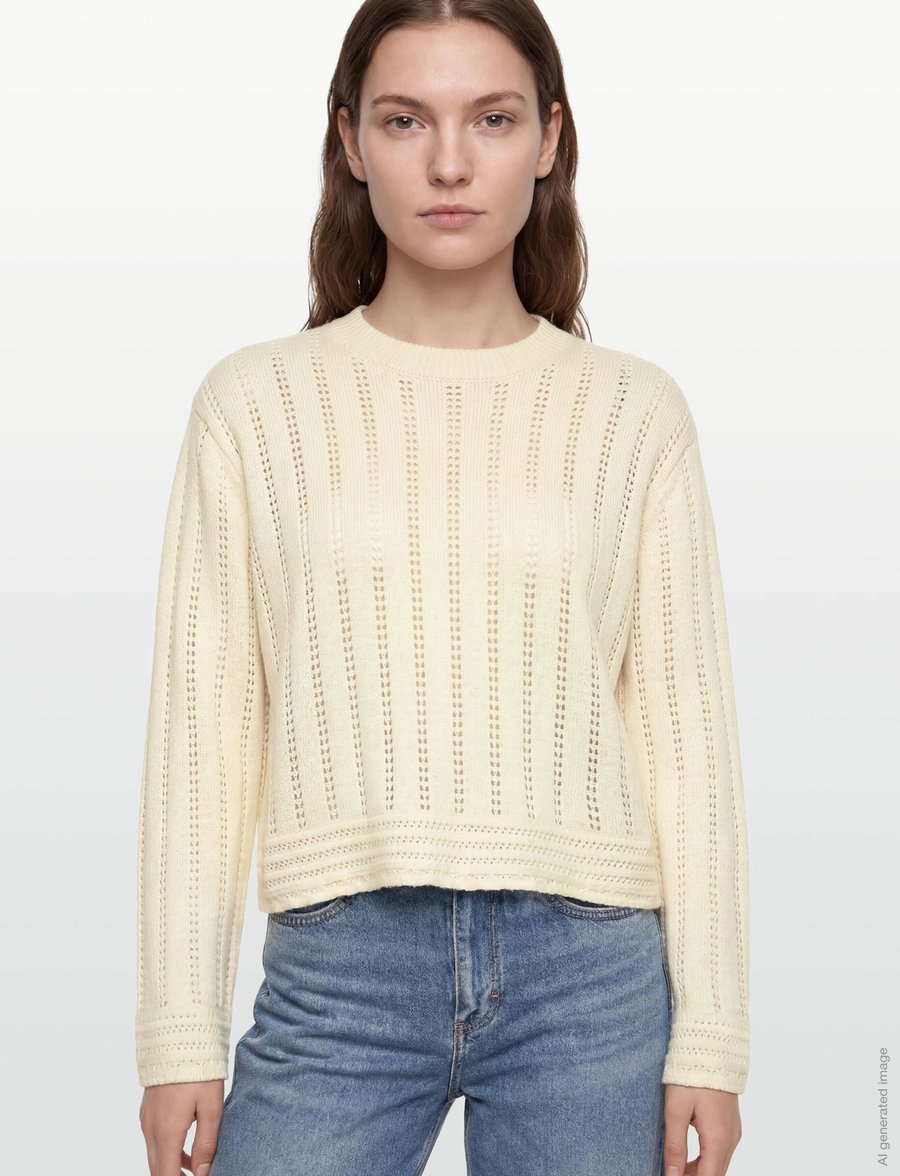 Rosemunde - RWEmilie LS O-neck Pullover - stickade tröjor - turtledove - 3