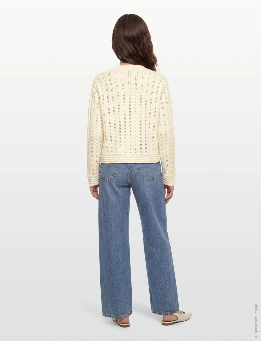 Rosemunde - RWEmilie LS O-neck Pullover - stickade tröjor - turtledove - 4