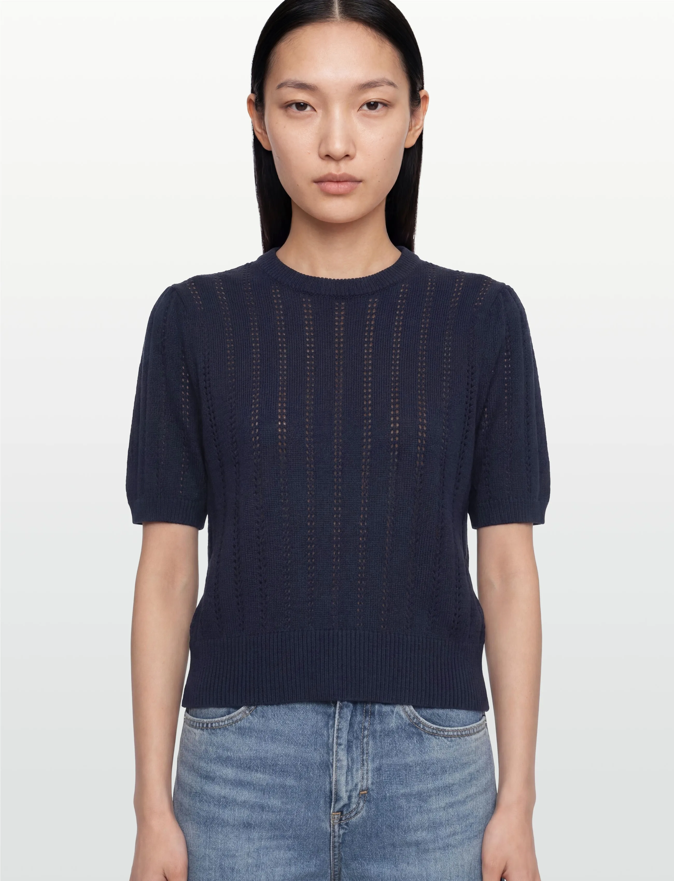 Rosemunde - RWEmilie SS O-neck Pullover - t-shirts - navy - 3