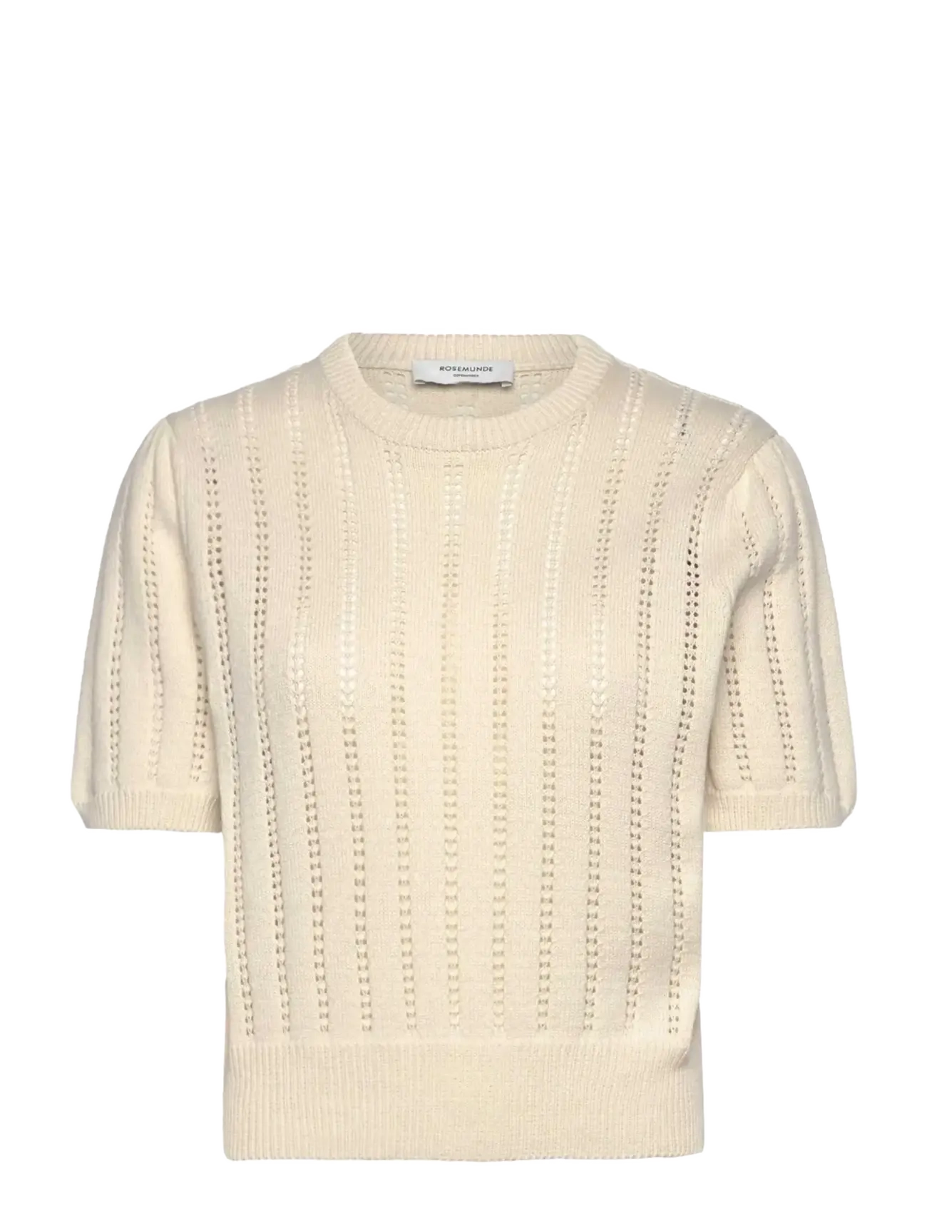 Rosemunde RWEmilie SS O-neck Pullover - Tøj - TURTLEDOVE / cream