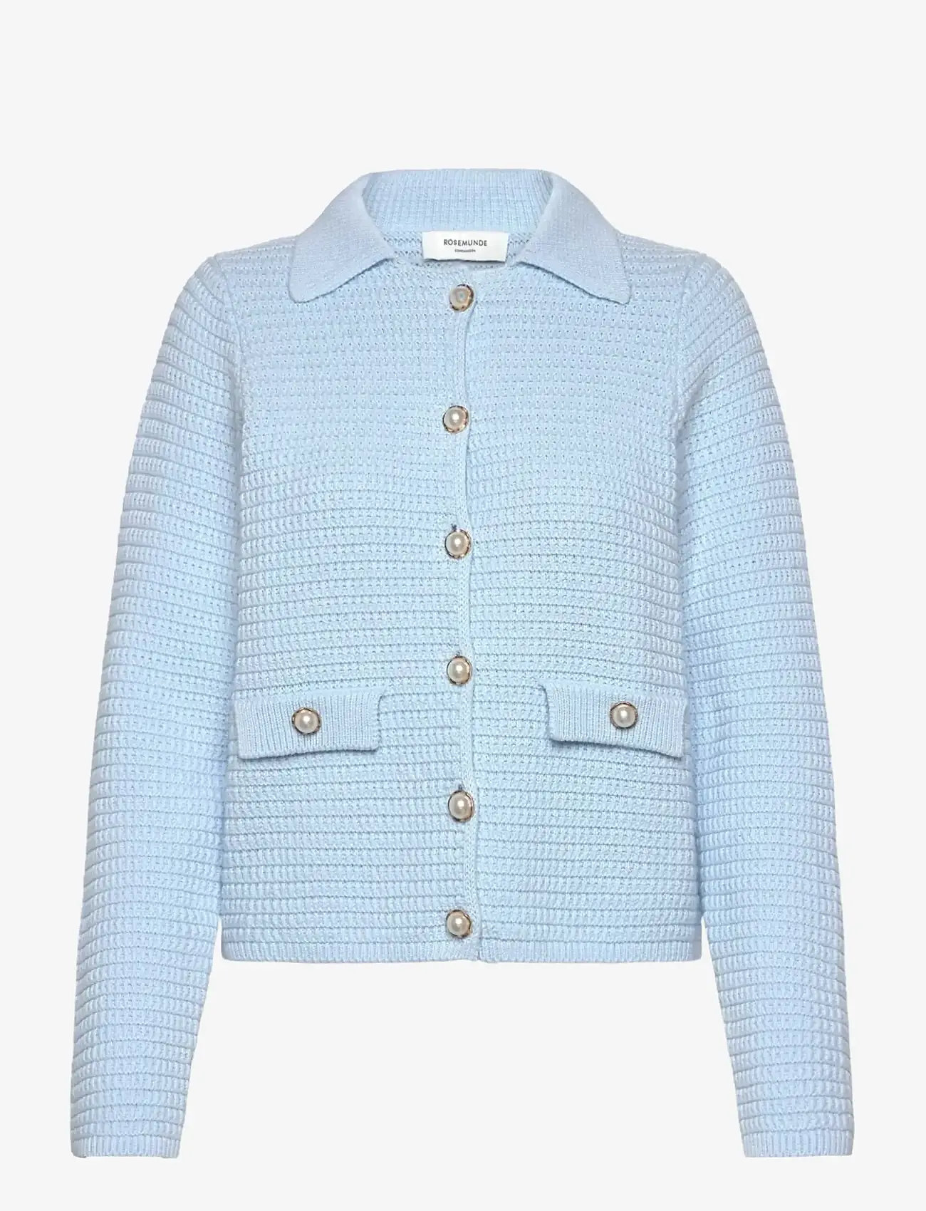 Rosemunde - RWEmilie LS Knit Jacket - forårsjakker - nantucket blue - 1