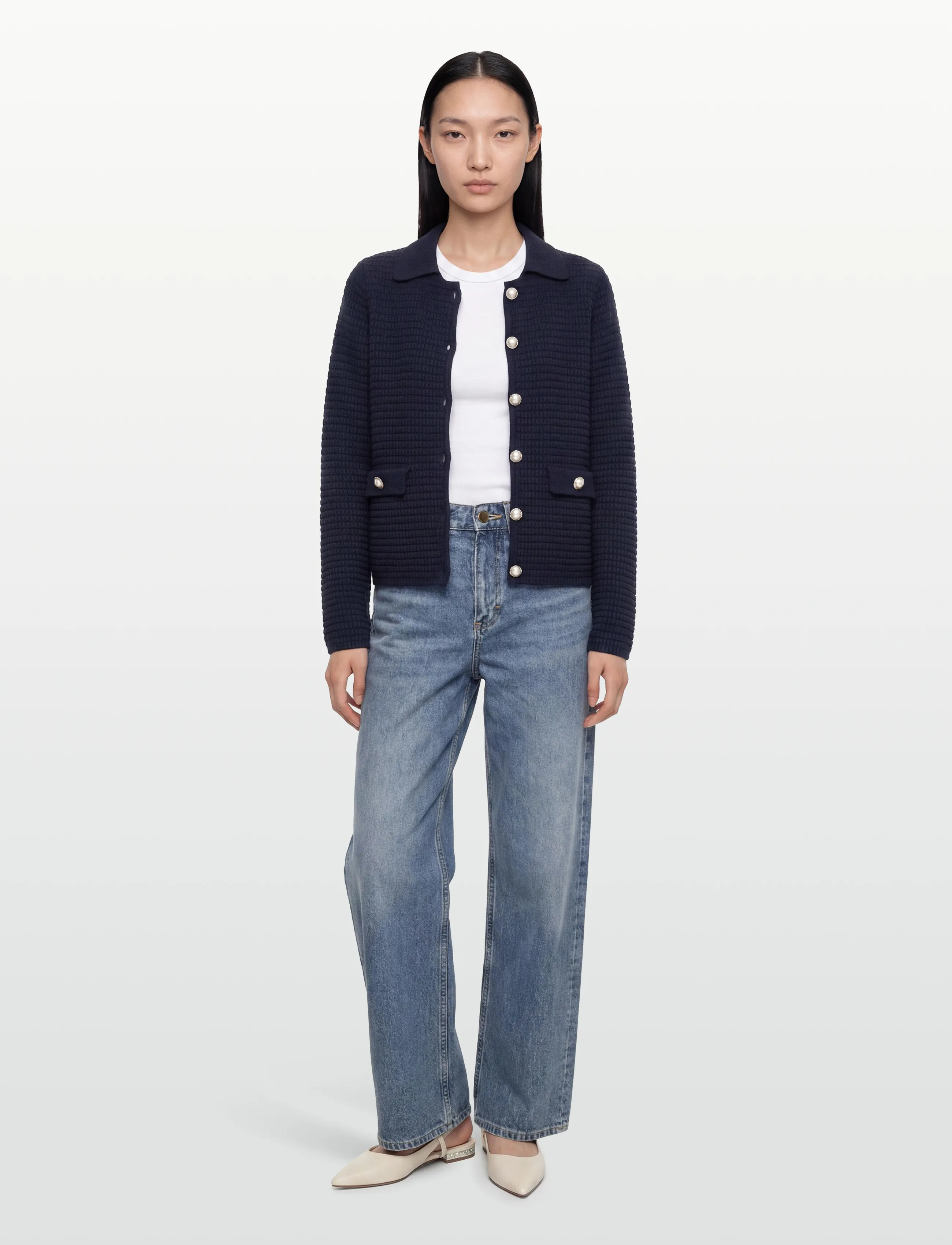 Rosemunde Rwemilie Ls Knit Jacket, XS, Jackets, Marineblau - Light-summer Frauen