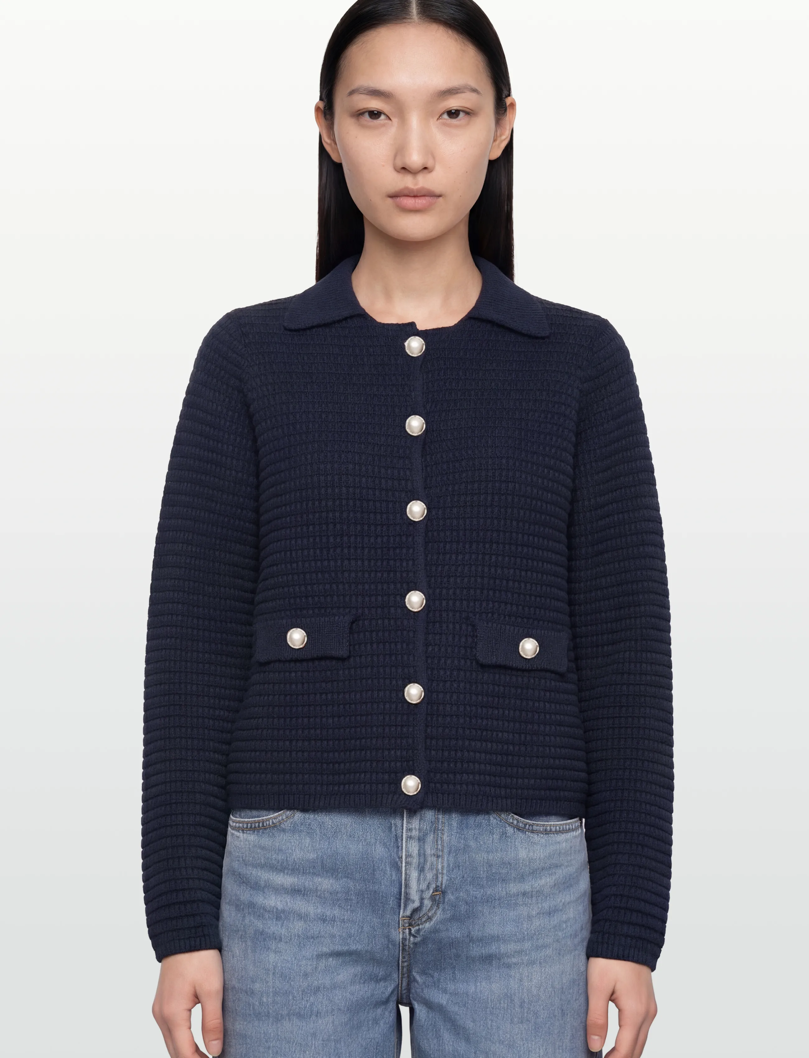 Rosemunde - RWEmilie LS Knit Jacket - overtøj - navy - 3