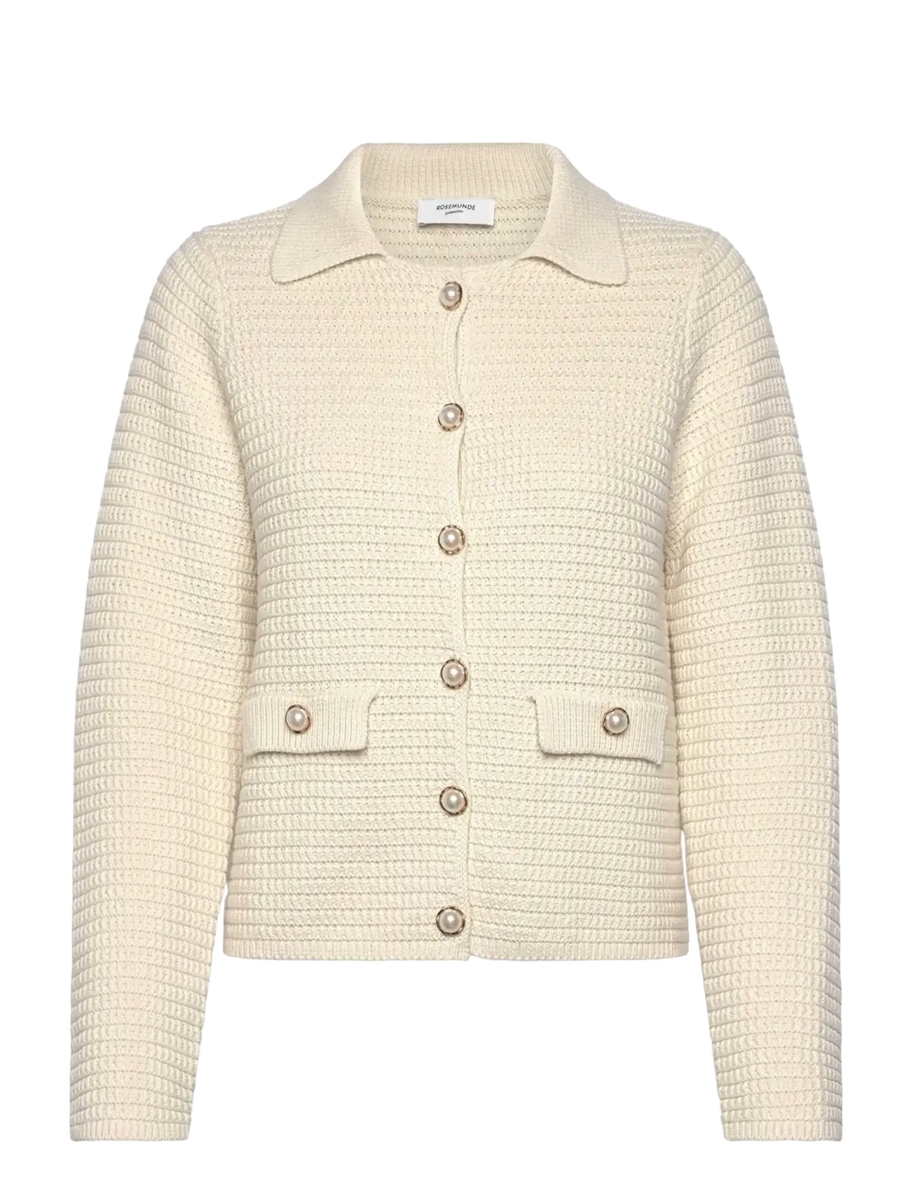 Rosemunde RWEmilie LS Knit Jacket - Jackor - TURTLEDOVE / cream