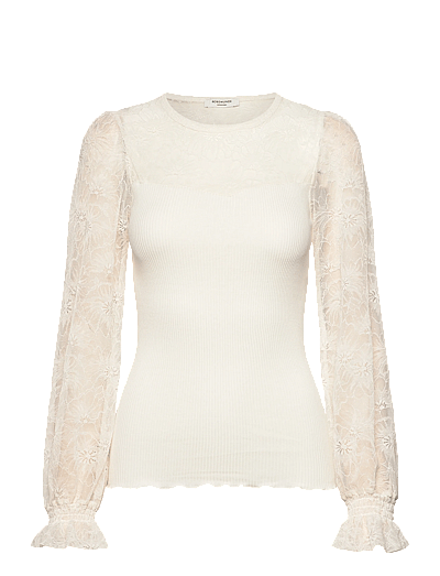 Beatha Silk Ls Full Lace T-Shirt - LangæRmede Toppe