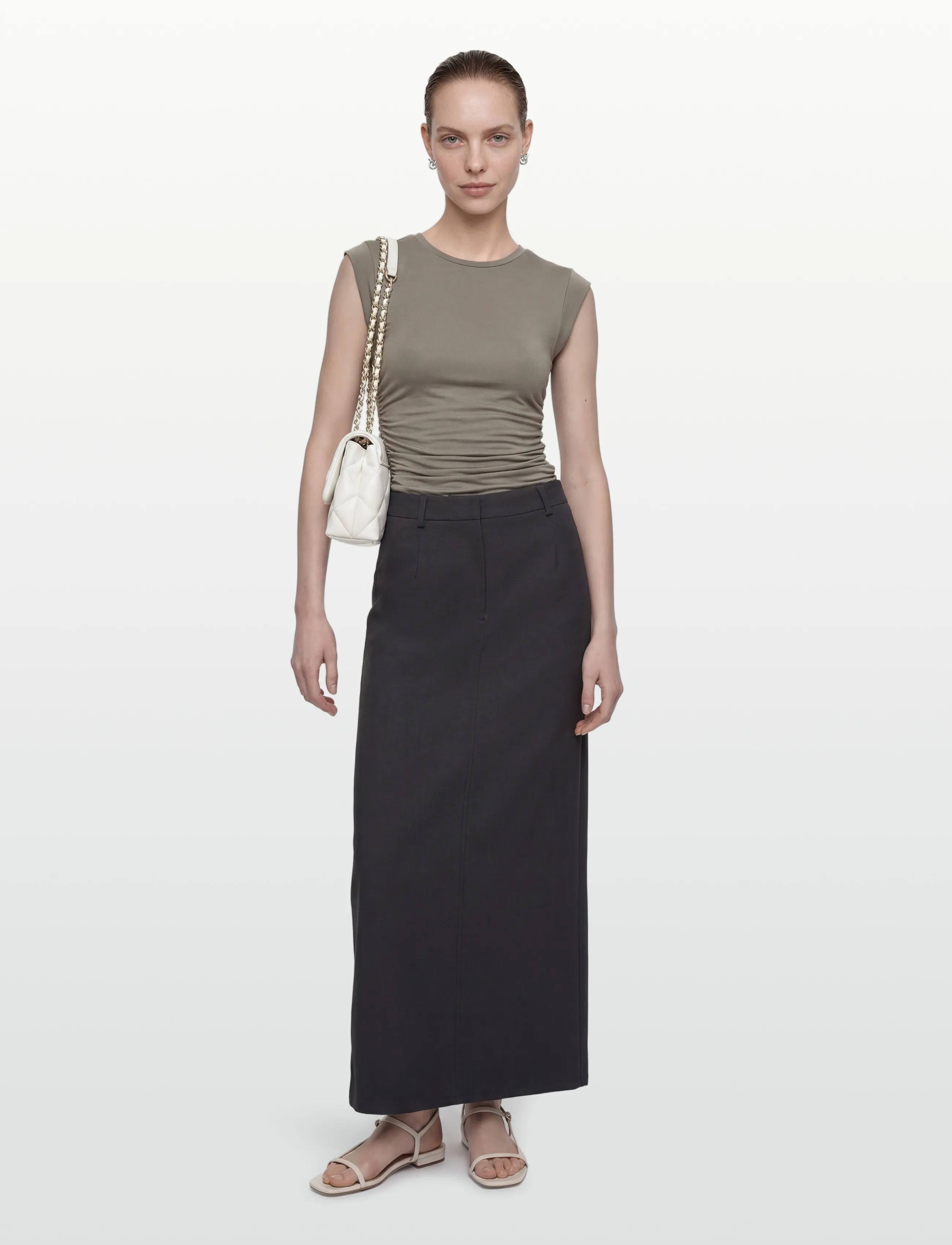 Rosemunde RWBiarritz SL Top - Sleeveless tops - DRIED SAGE / khaki/green