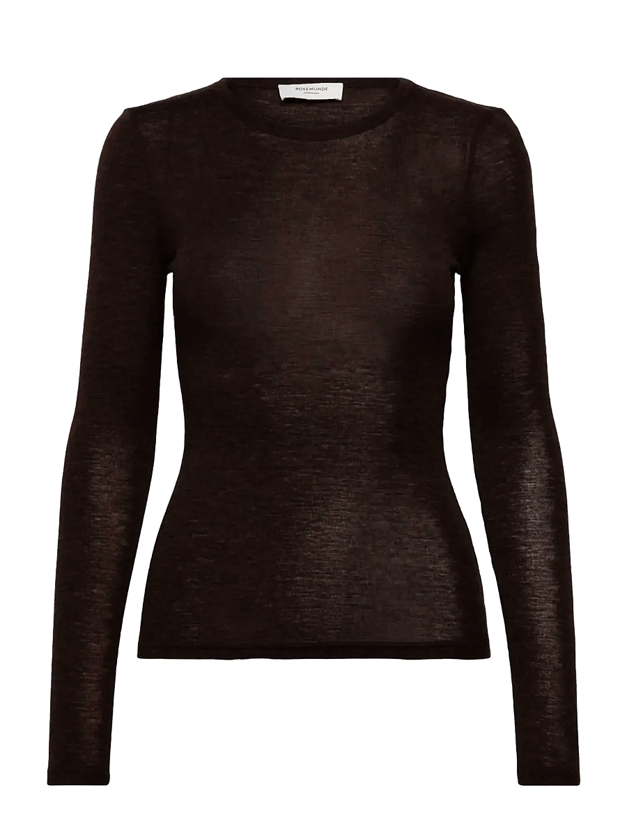 Rosemunde - RWSara Cashmere Blend LS T-shirt - kaschmir - mole melange - 0