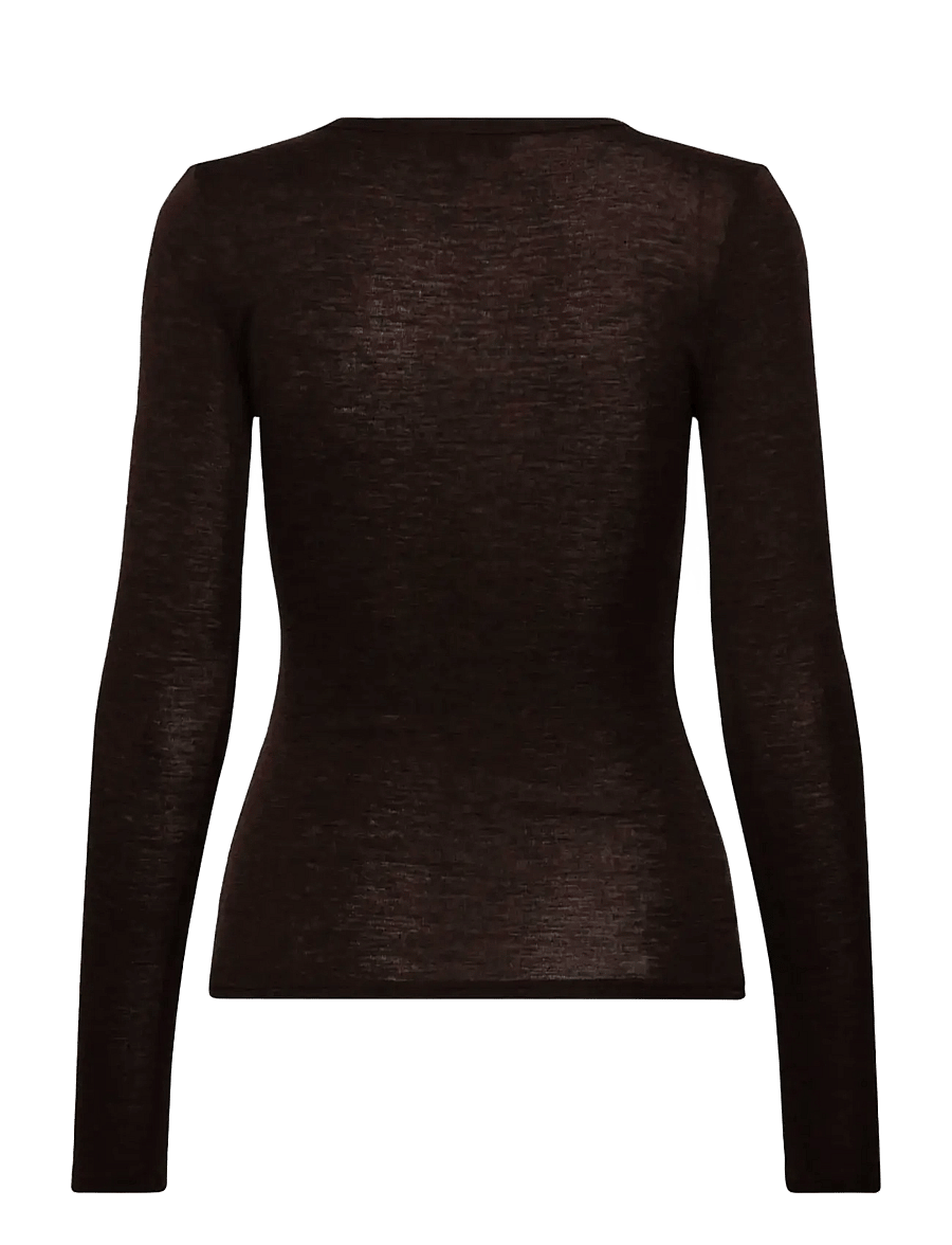 Rosemunde - RWSara Cashmere Blend LS T-shirt - kaschmir - mole melange - 1
