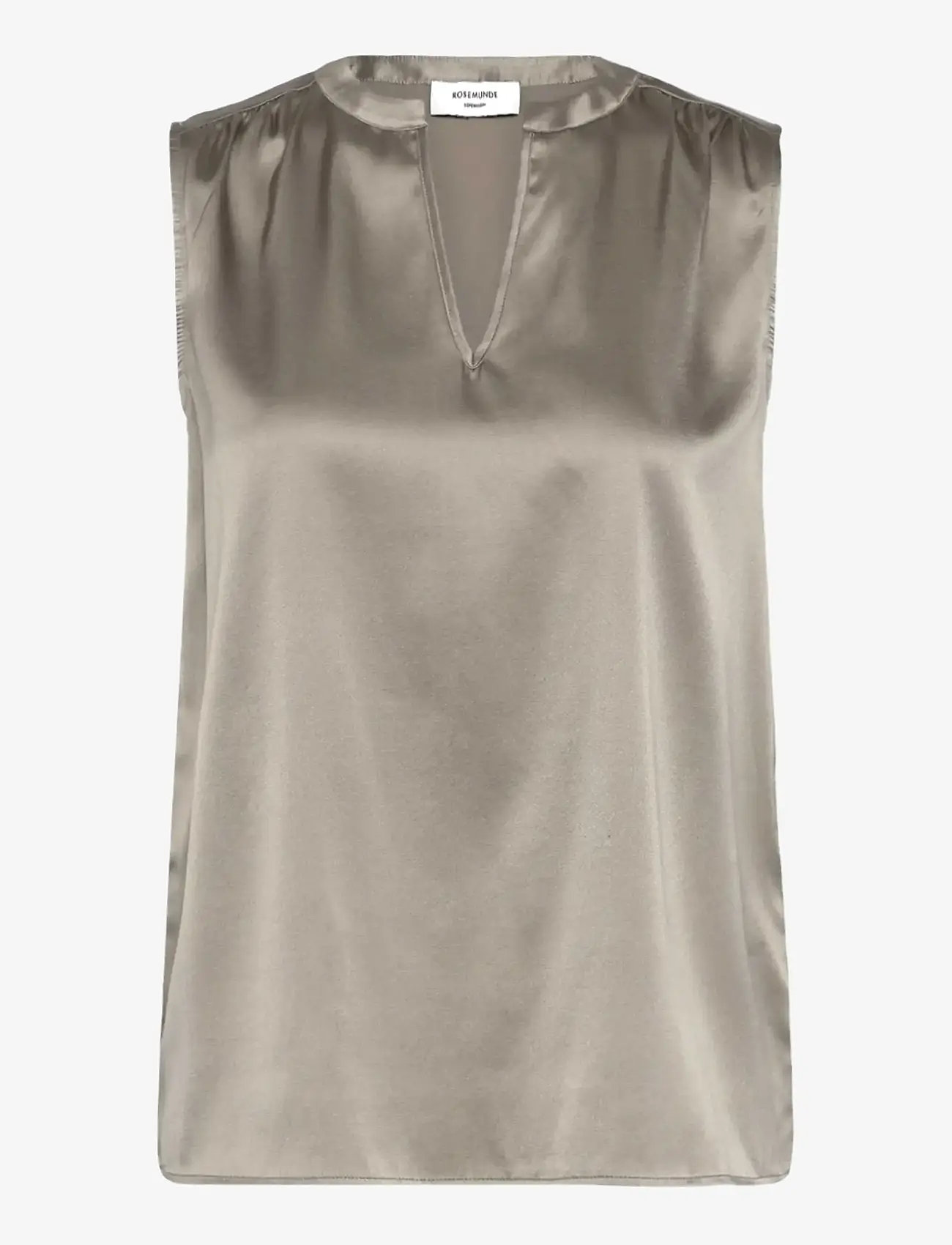 Rosemunde - RWJade Silk SL Top - Ærmeløse bluser - dried sage - 1