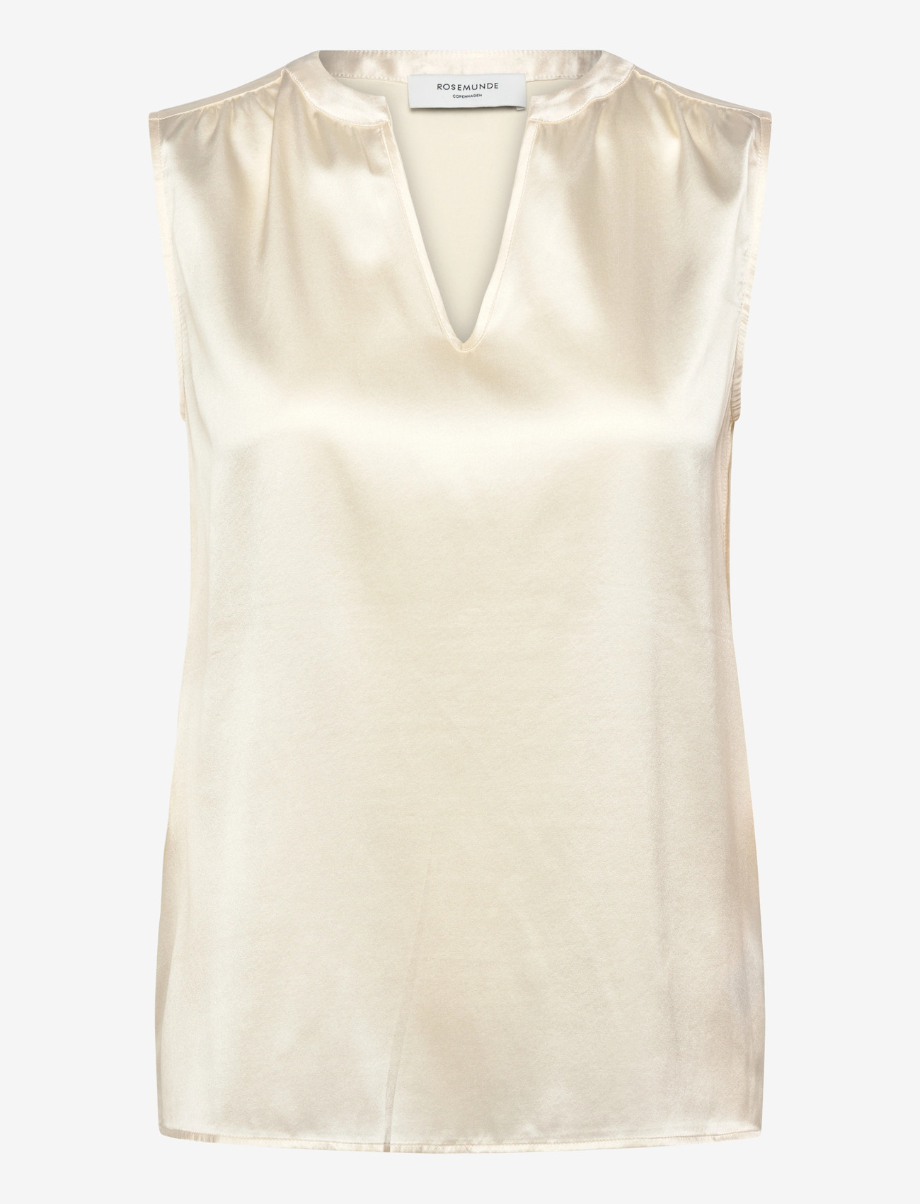 Rosemunde - RWJade Silk SL Top - sleeveless blouses - ivory - 0