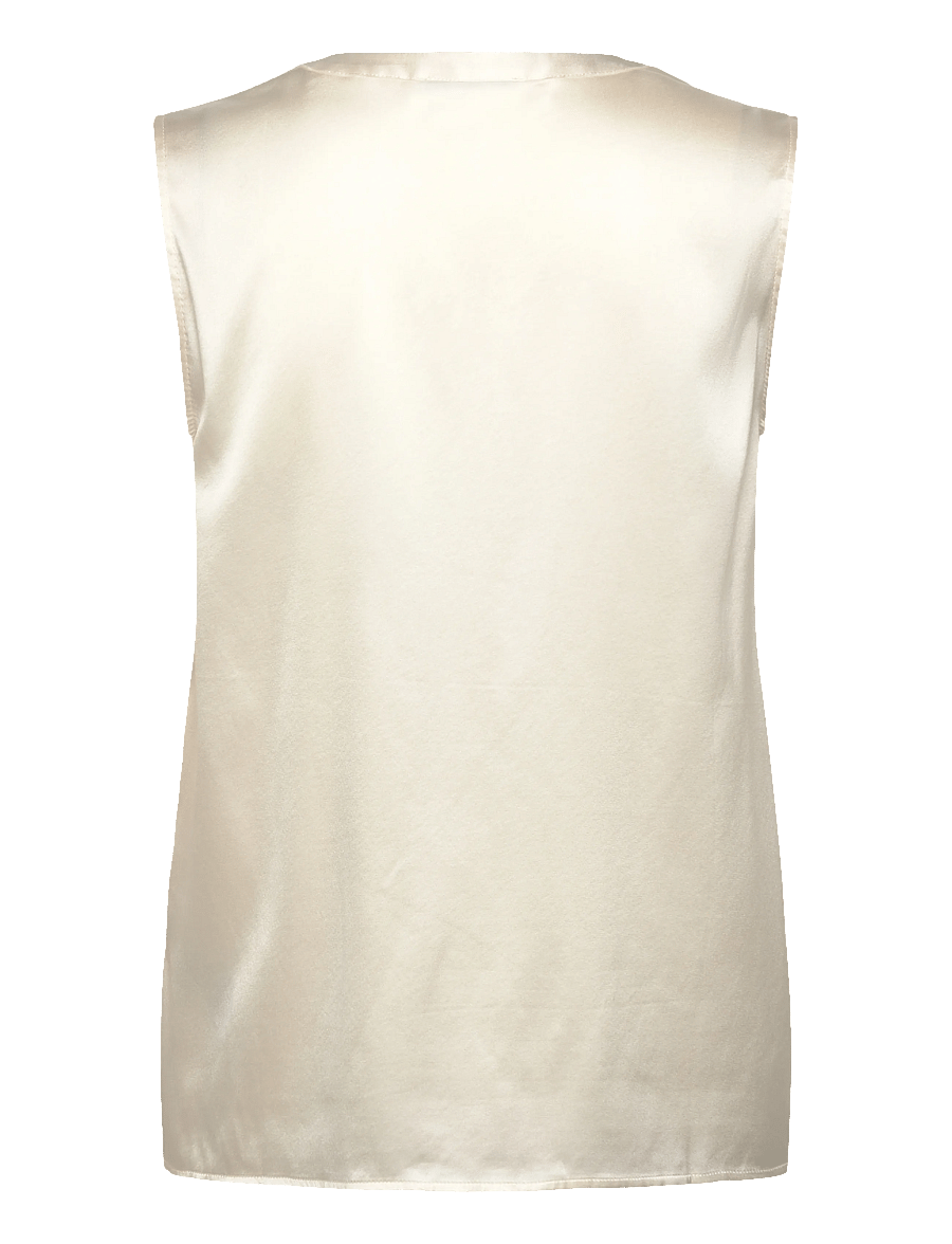 Rosemunde - RWJade Silk SL Top - Ärmlösa blusar - ivory - 1