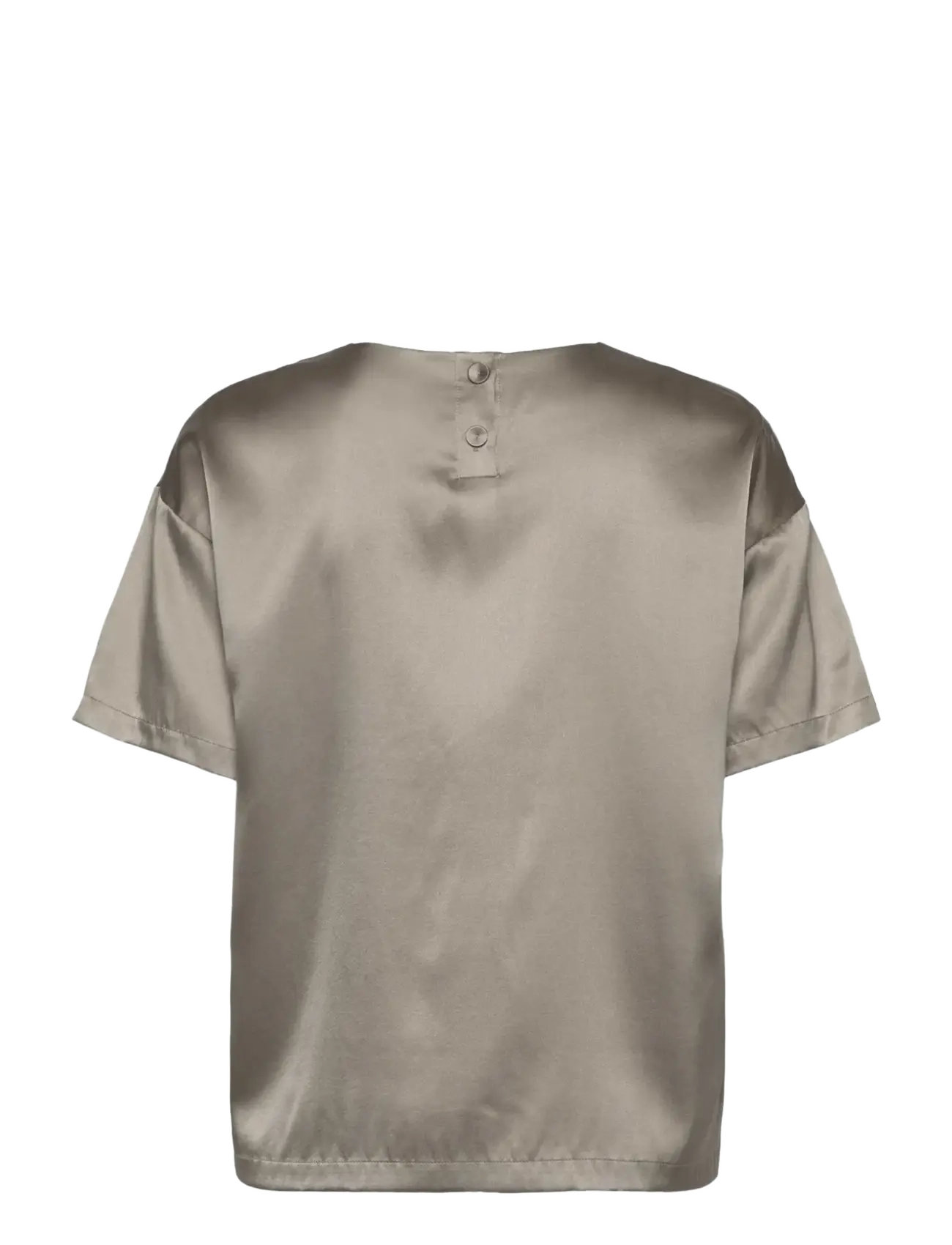 Rosemunde - RWJade Silk SS Loose Blouse - kurzärmelige blusen - dried sage - 2