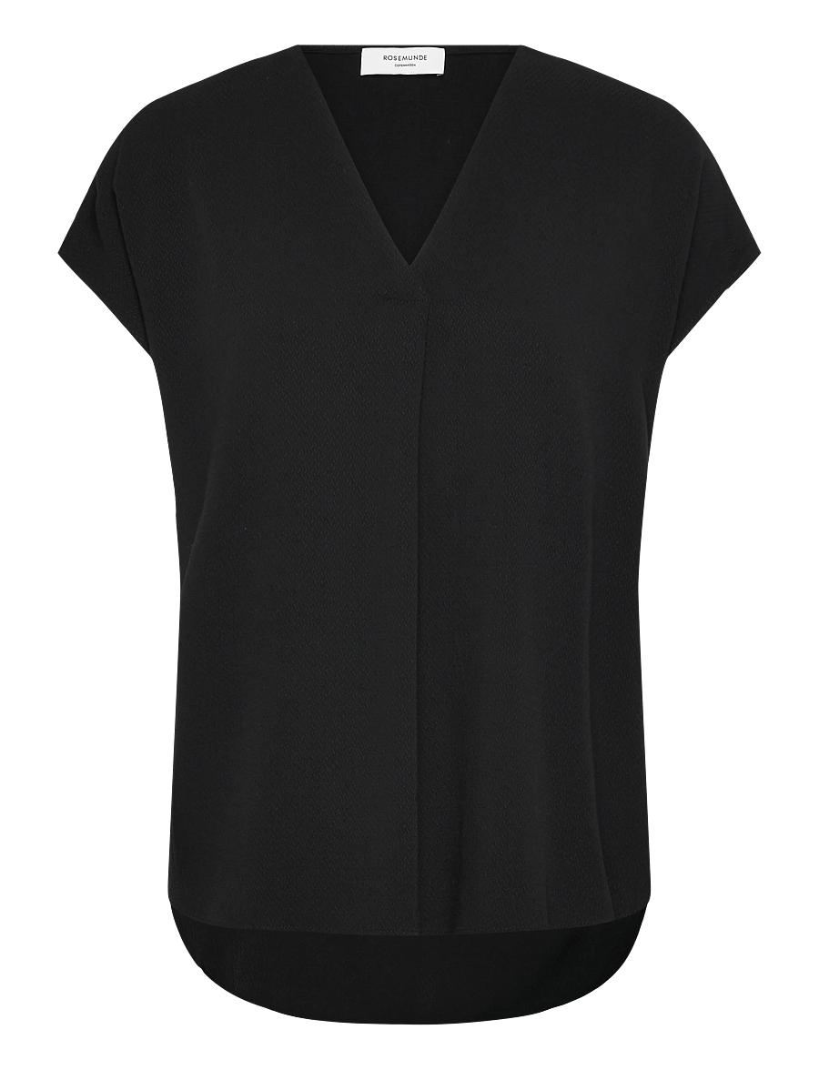 Rosemunde - RWRaya SL Blouse - kurzärmelige blusen - black - 1