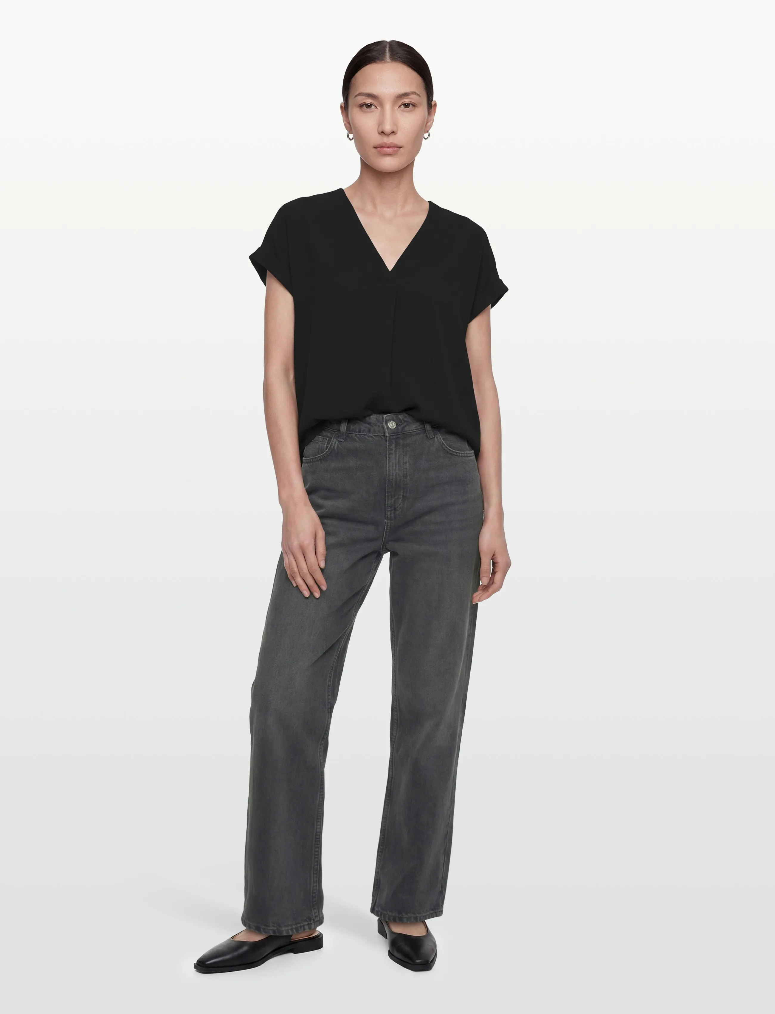Rosemunde RWRaya SL Blouse - Blusar & Skjortor - BLACK / black