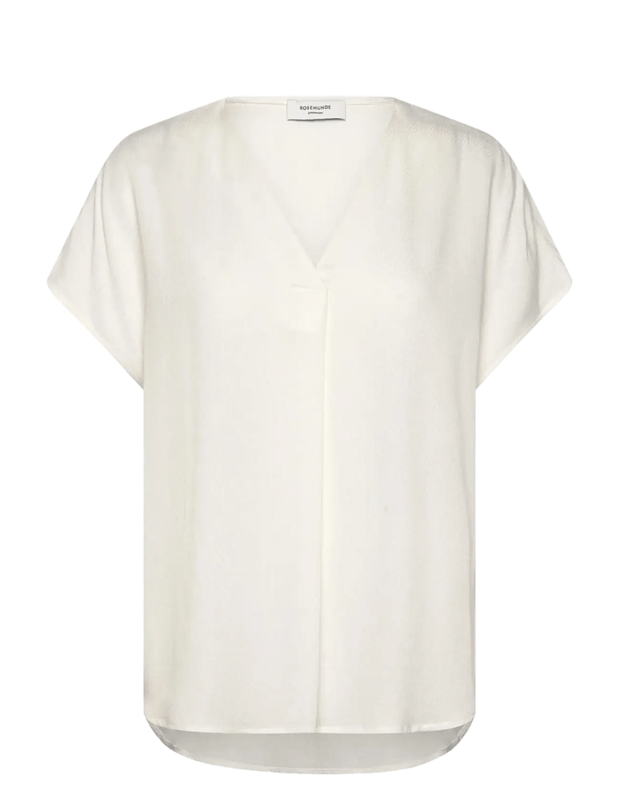 Rosemunde - RWRaya SL Blouse - kurzärmelige blusen - cloud dancer - 1