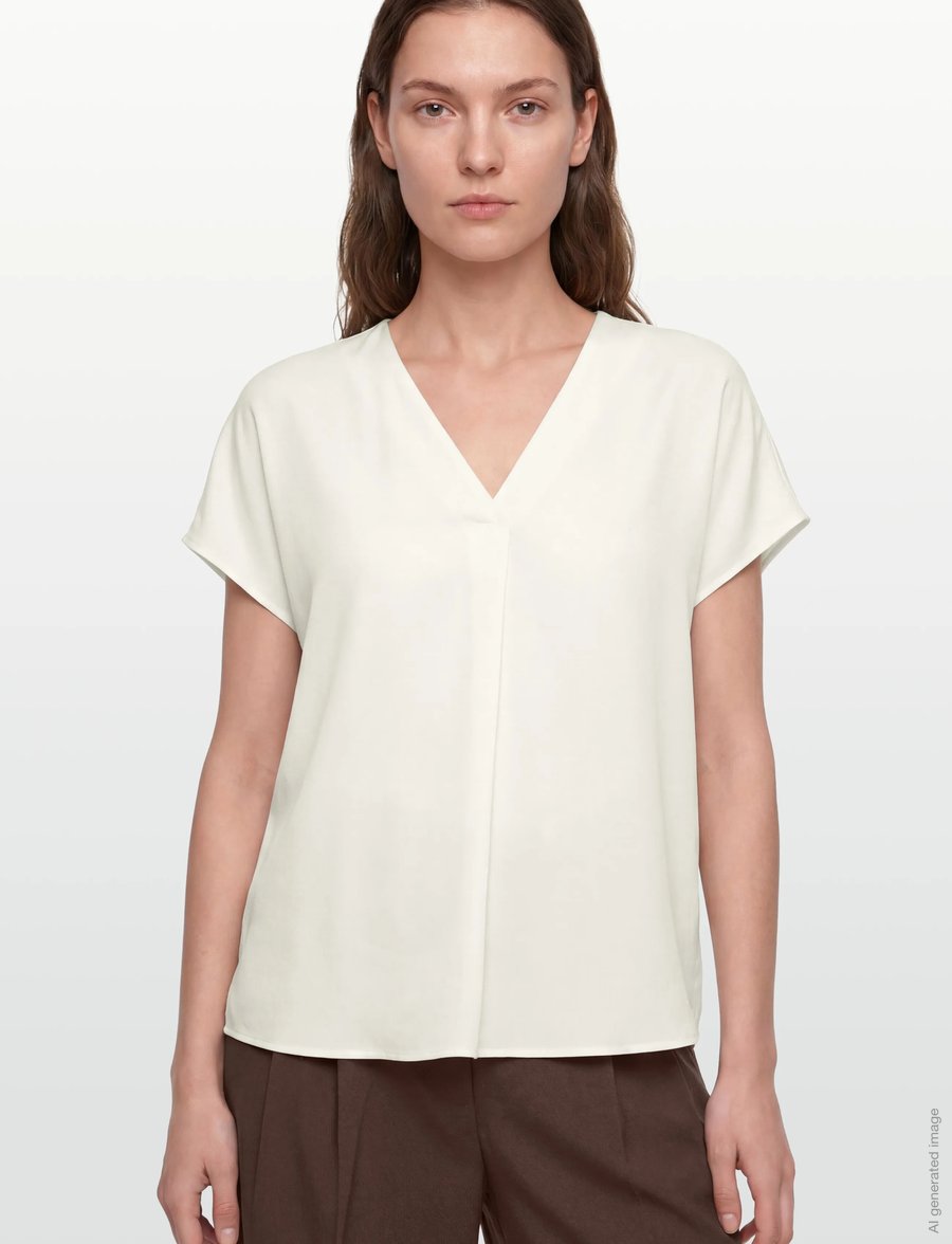 Rosemunde - RWRaya SL Blouse - kurzärmelige blusen - cloud dancer - 3