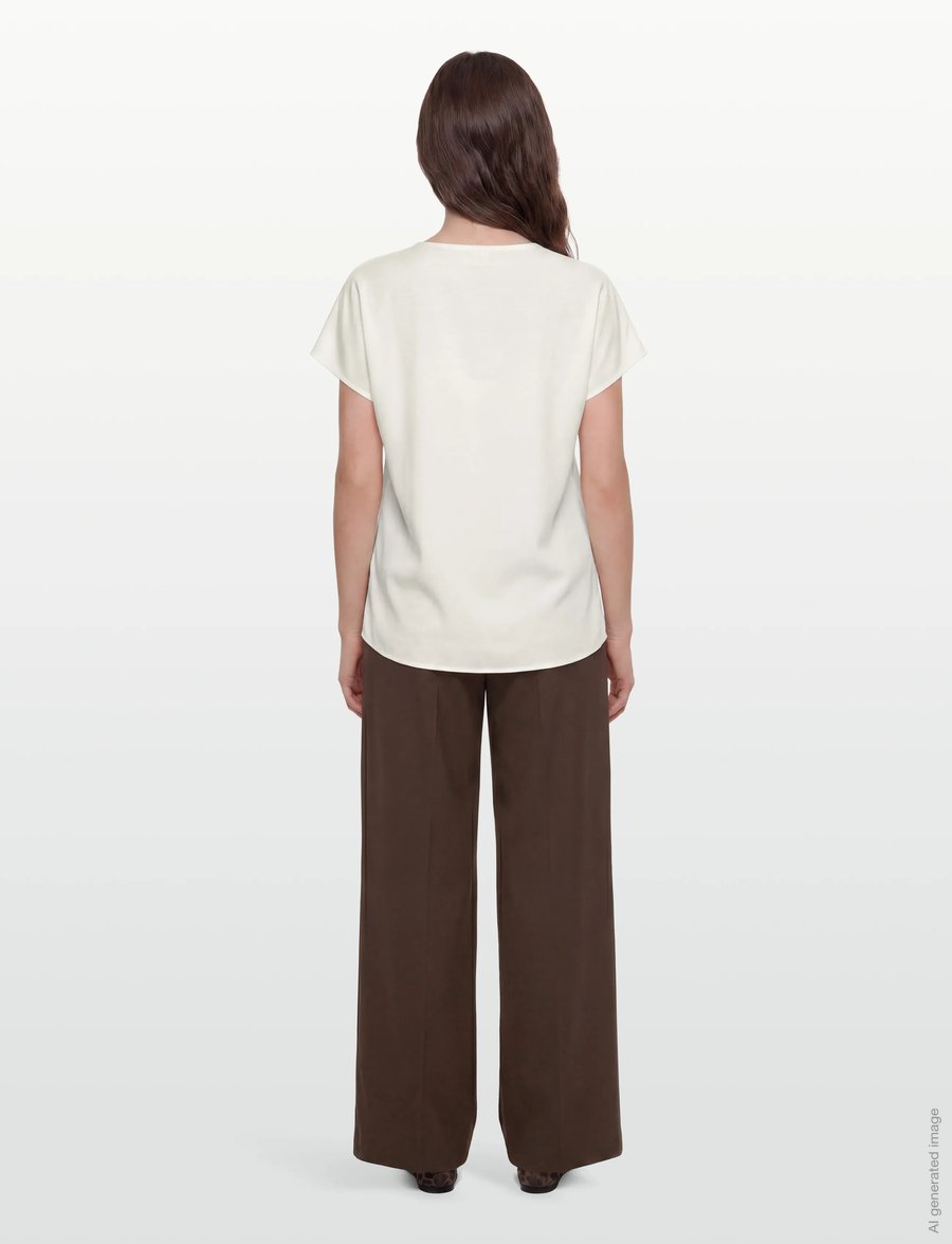 Rosemunde - RWRaya SL Blouse - kurzärmelige blusen - cloud dancer - 4